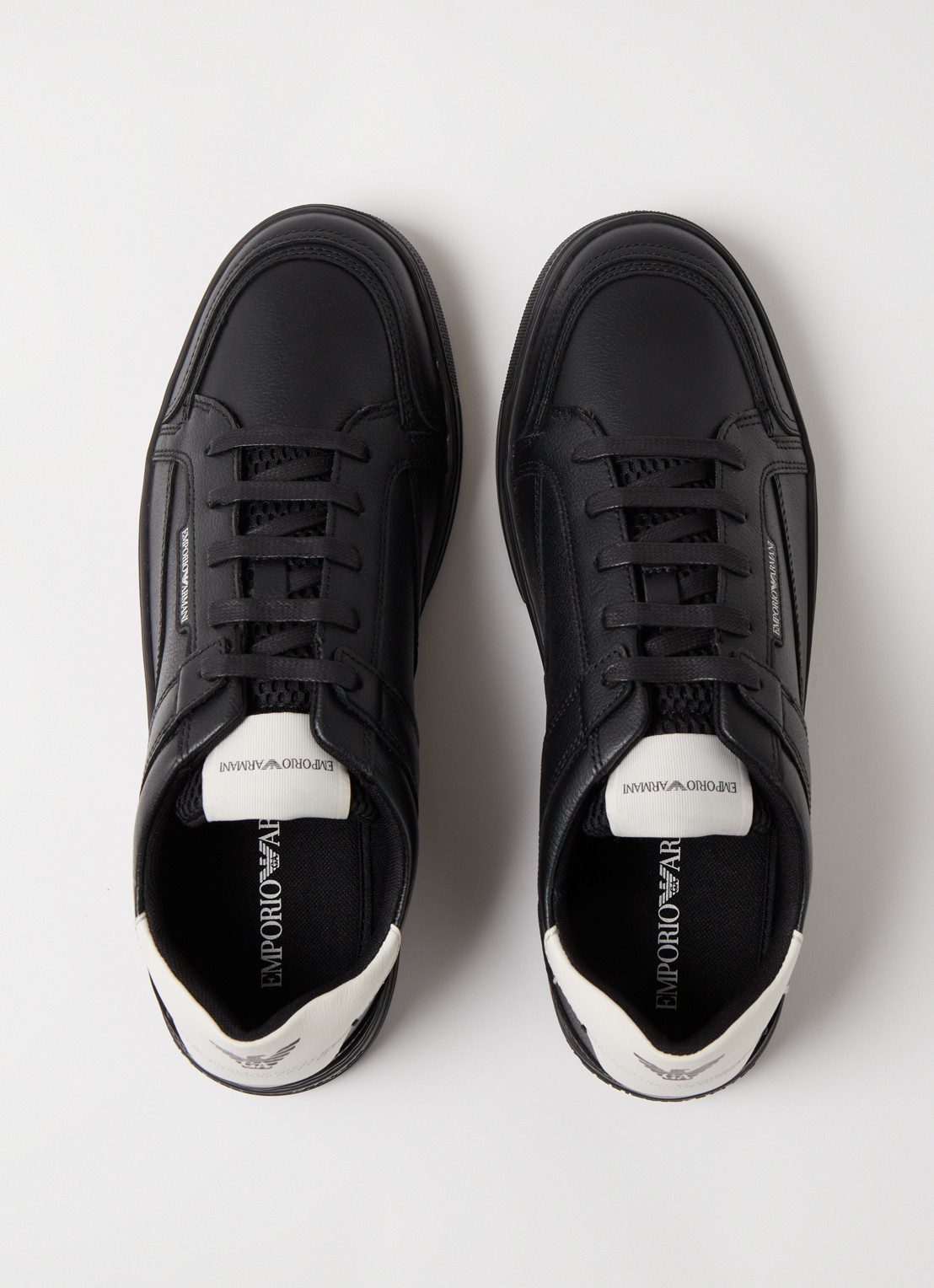 Armani Sneaker van leer  - detail 4 diepzwart