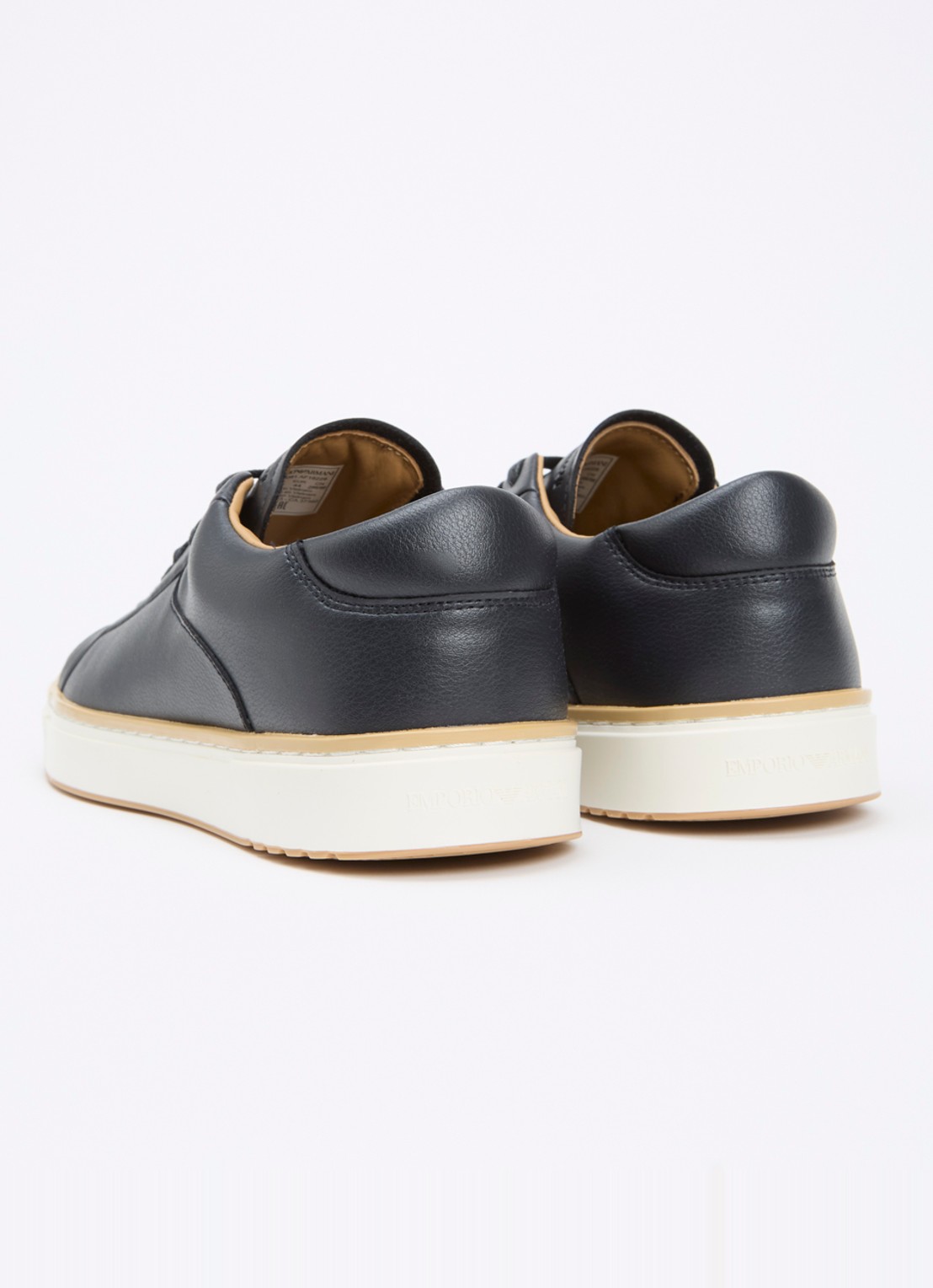 Armani Sneaker van leer - achterkant 2 donkerblauw