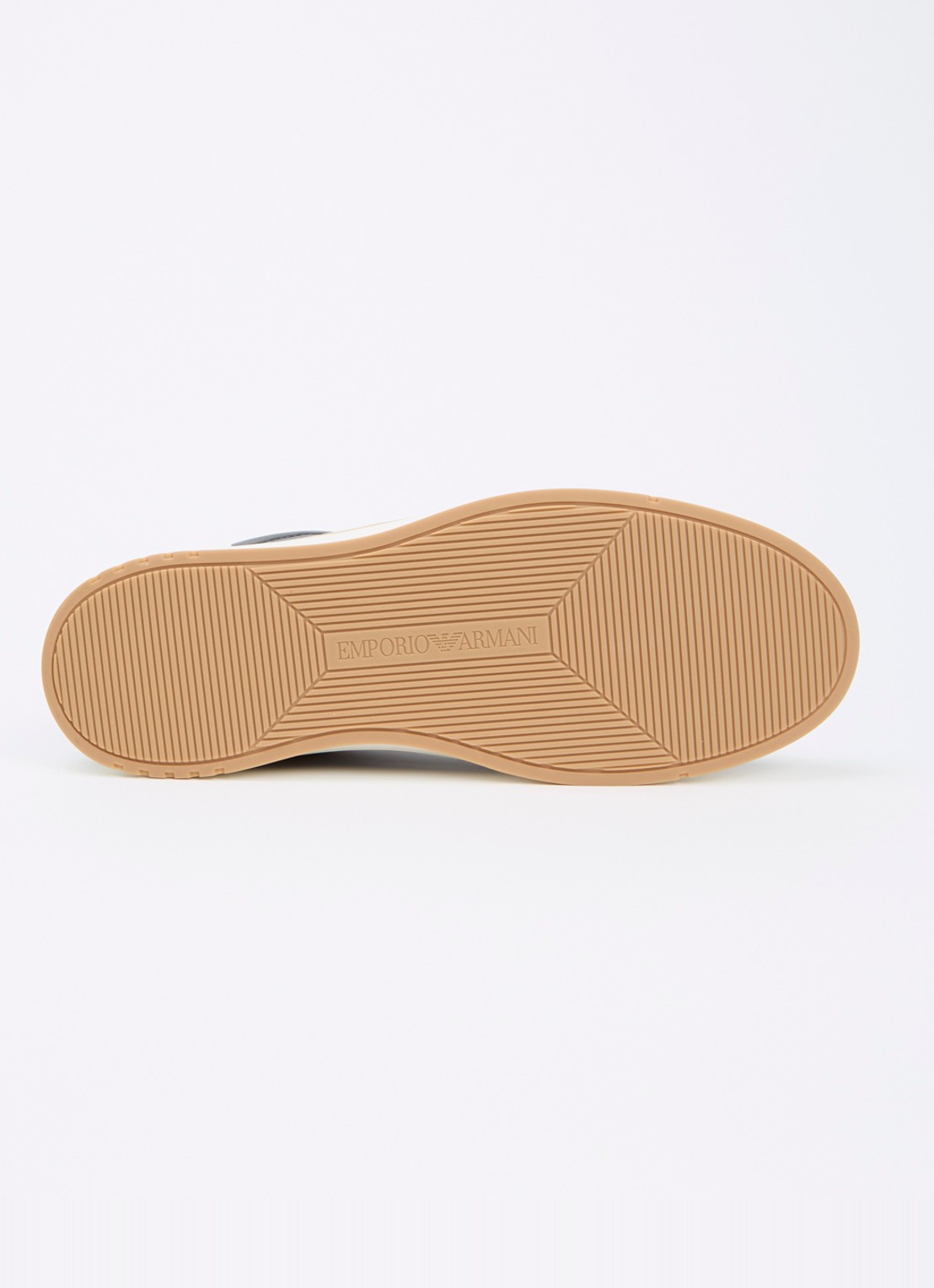 Armani Sneaker van leer - detail 5 donkerblauw