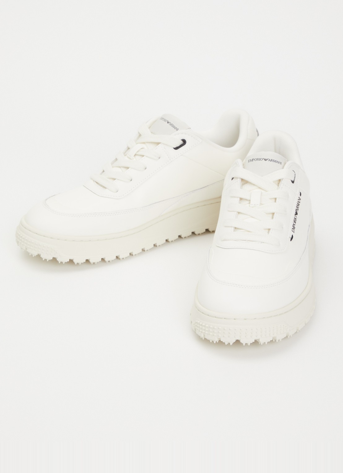 Armani Sneaker van leer - detail 2 gebroken wit
