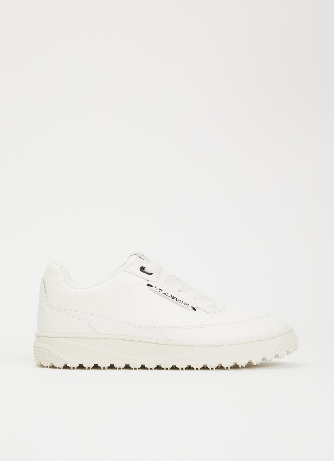 Armani Sneaker van leer - voorkant gebroken wit