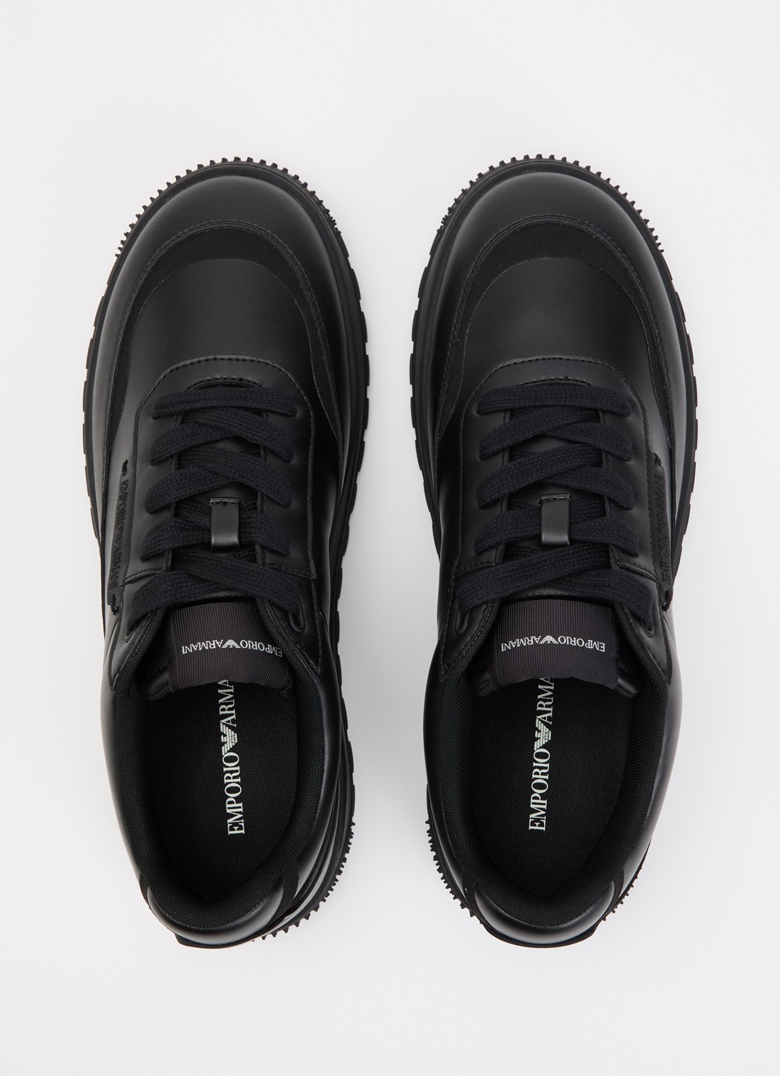 Armani Sneaker van leer - detail 2 zwart