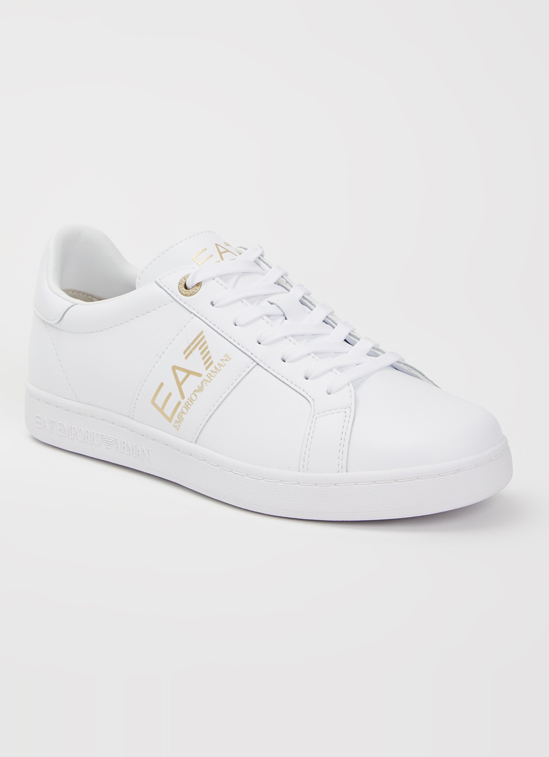 Armani Sneaker van leer - voorkant wit