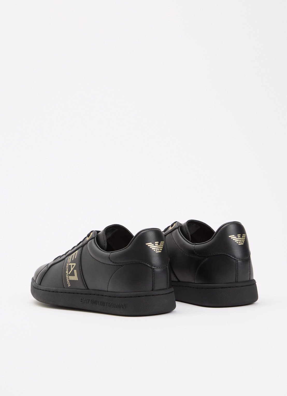 Armani Sneaker van leer - achterkant zwart