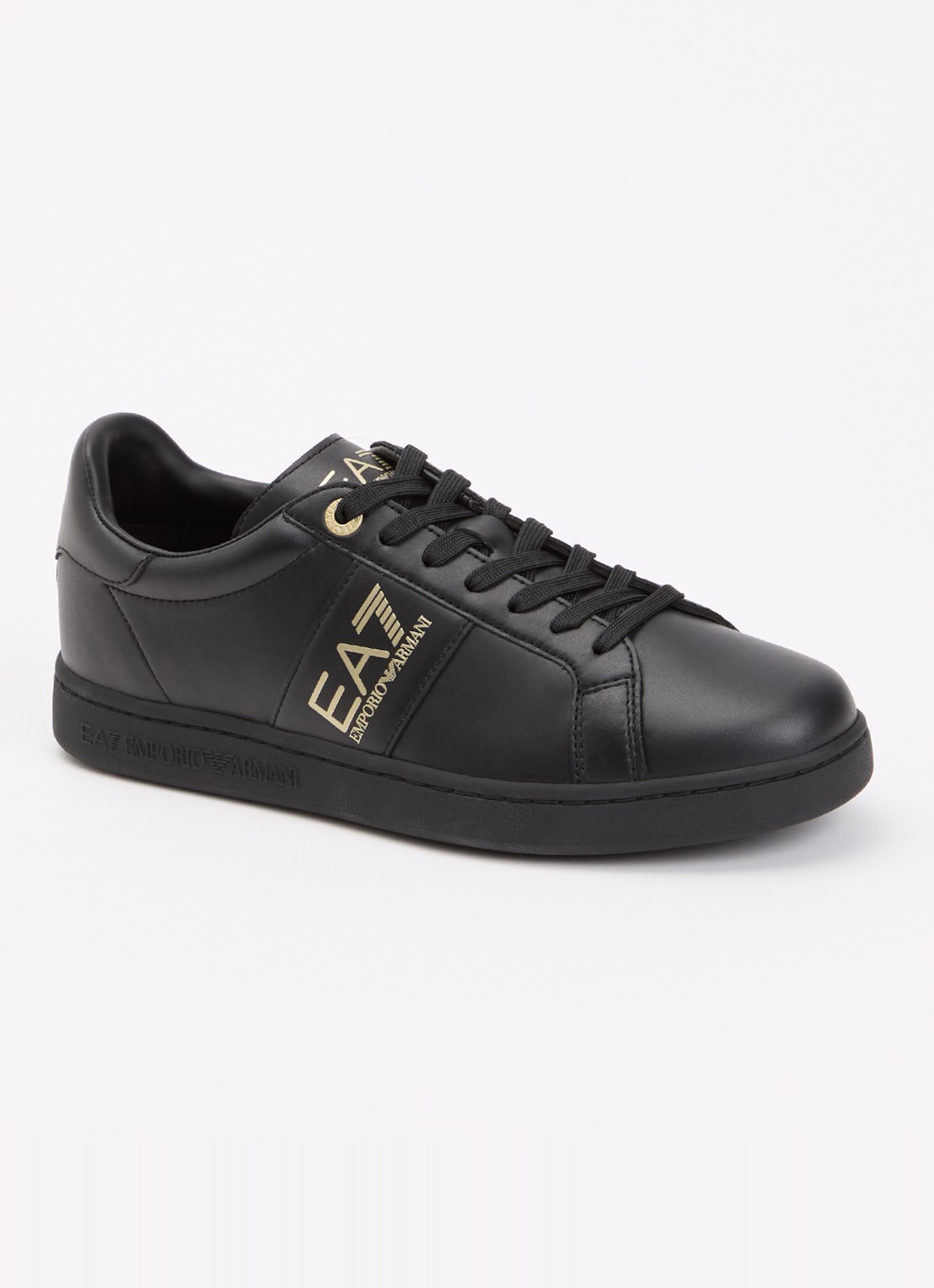 Armani Sneaker van leer - voorkant 2 zwart