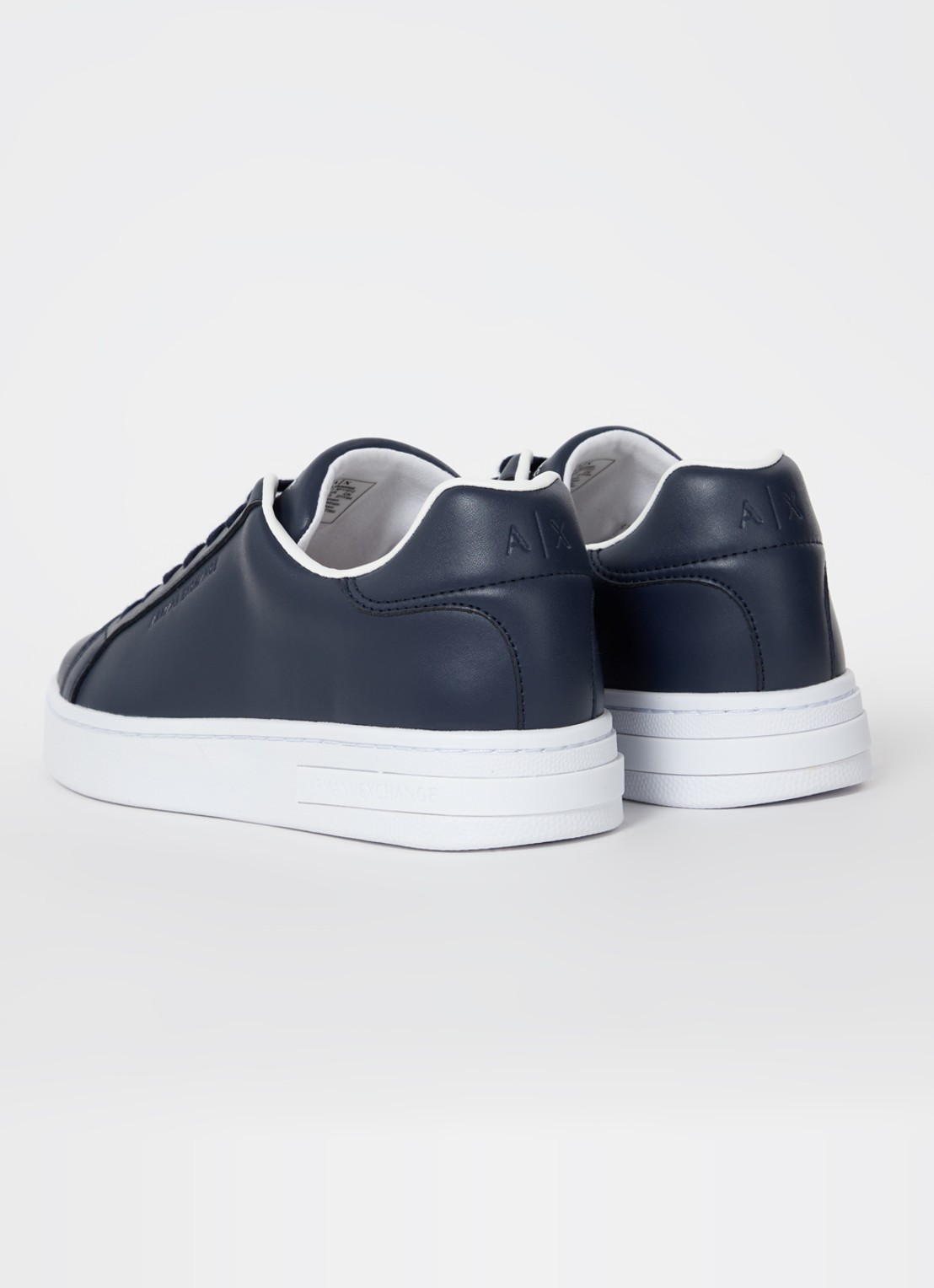 Armani Sneaker van leer - achterkant 5 donkerblauw