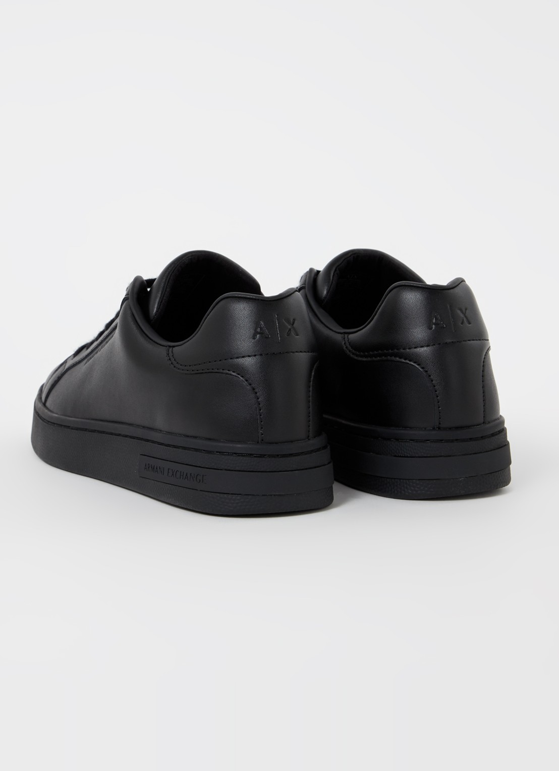 Armani Sneaker van leer - achterkant zwart