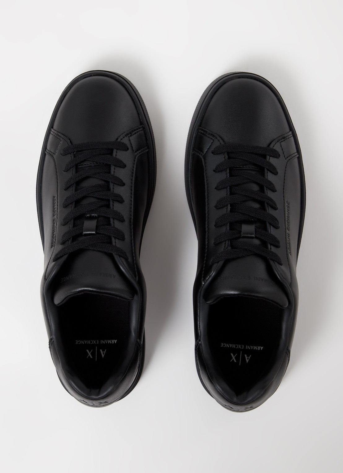 Armani Sneaker van leer - detail 4 zwart
