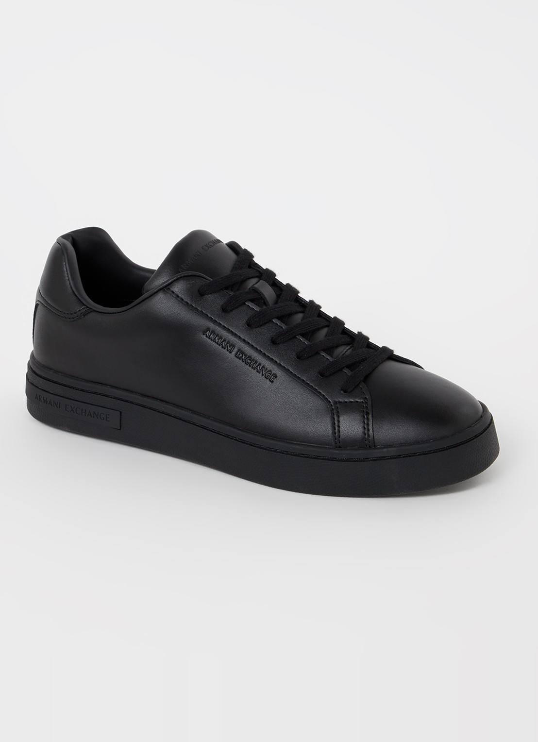 Armani Sneaker van leer - voorkant 2 zwart