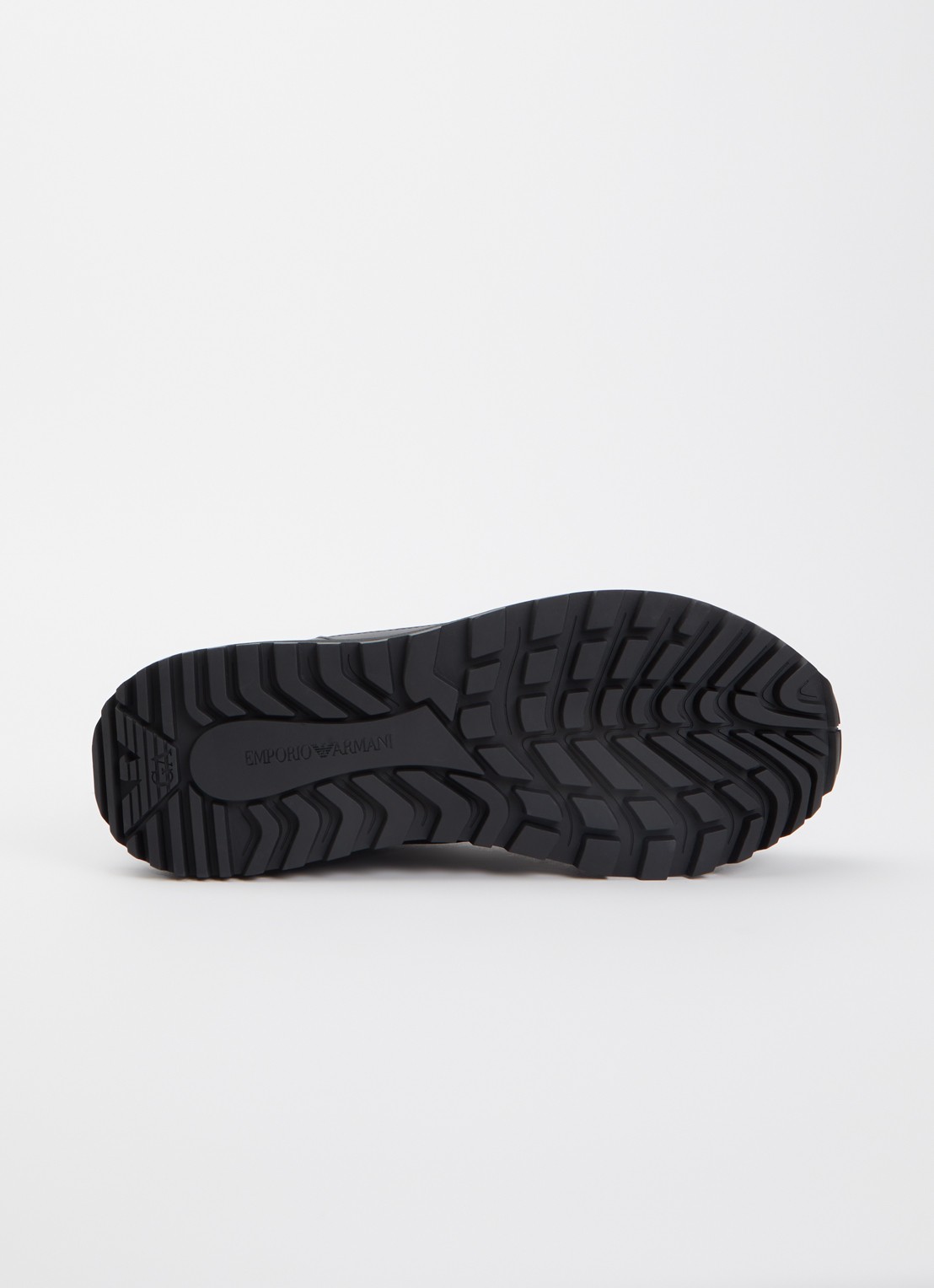 Armani Sneaker van mesh met details van suède en fluweel - detail 4 donkerblauw