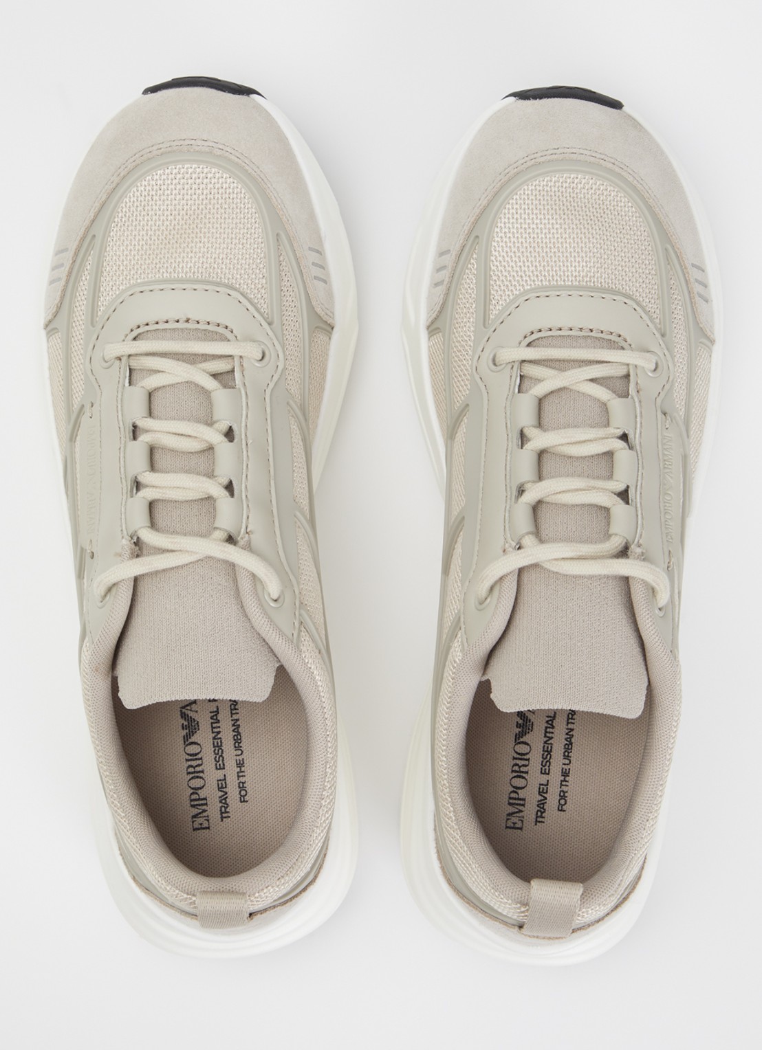 Armani Sneaker van mesh met details van suède - detail 3 beige