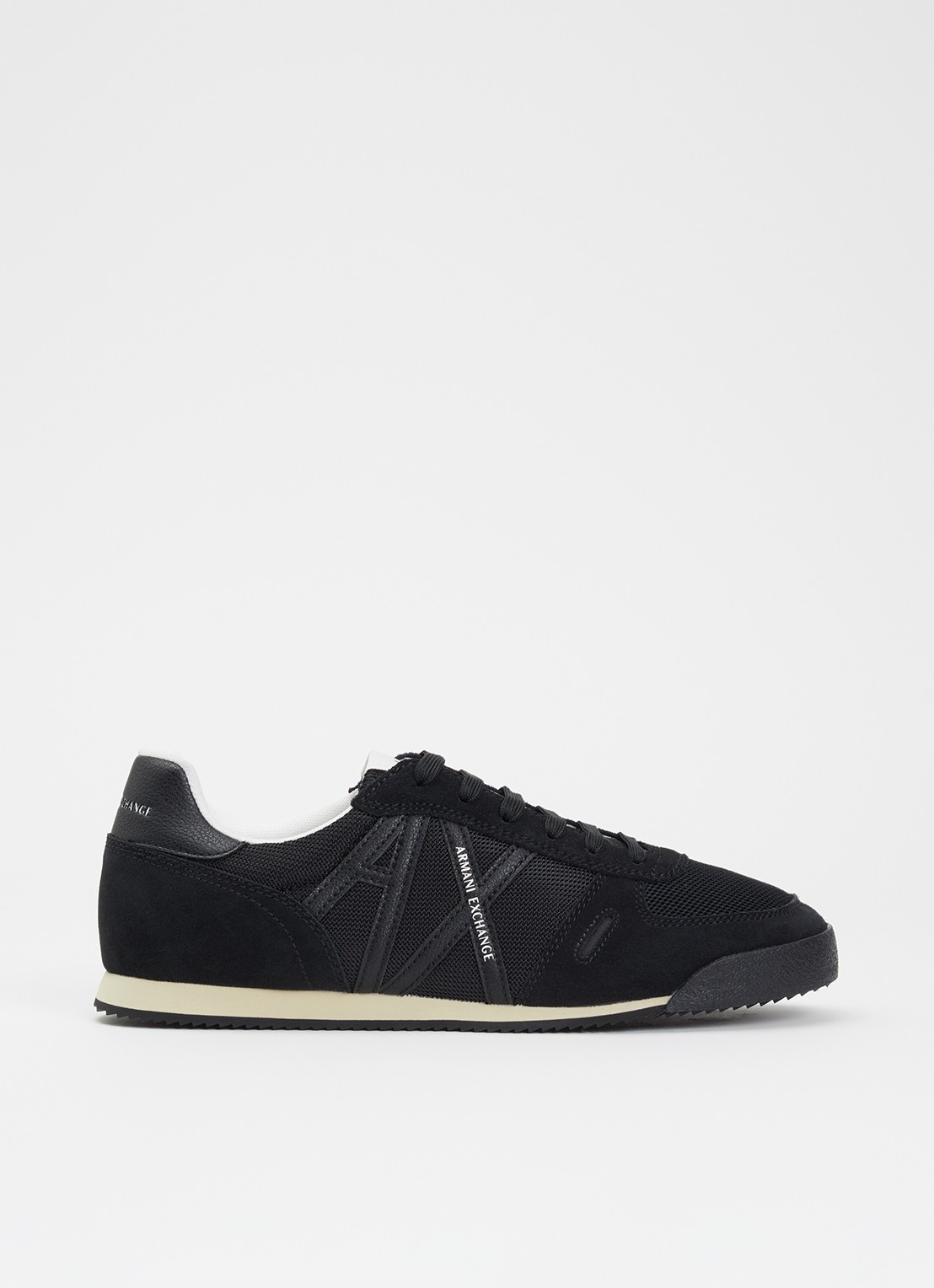 Armani Sneaker van mesh met logo - voorkant 5 zwart