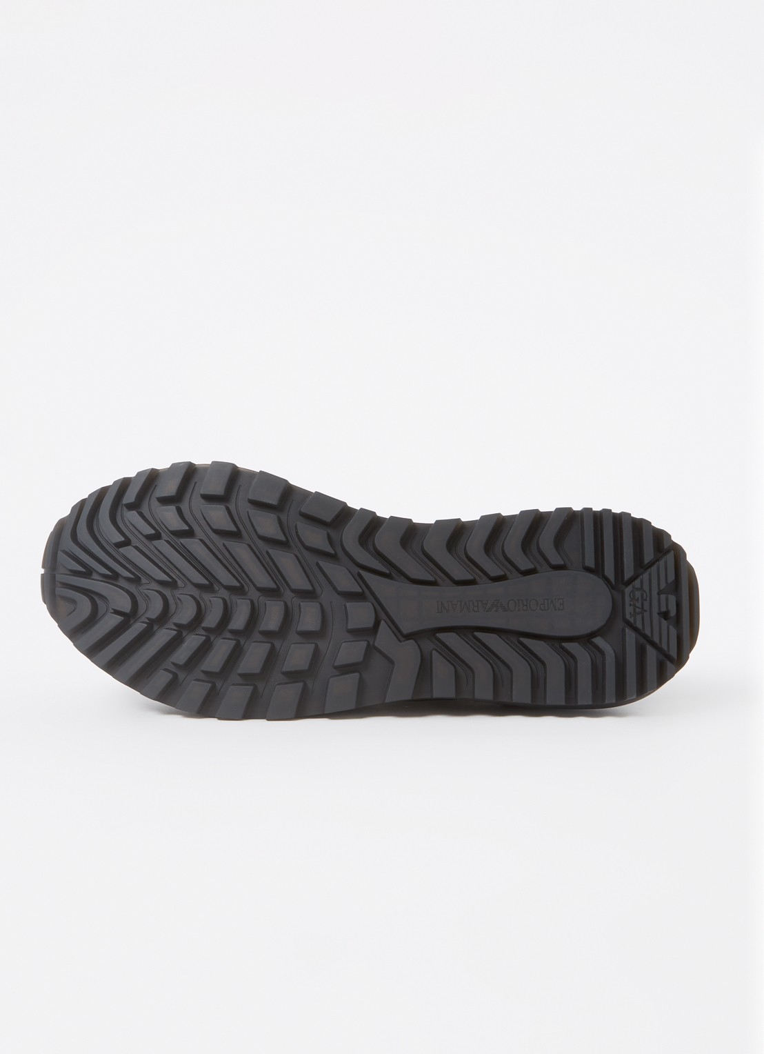 Armani Sneaker van mesh met suède details - detail 5 zwart