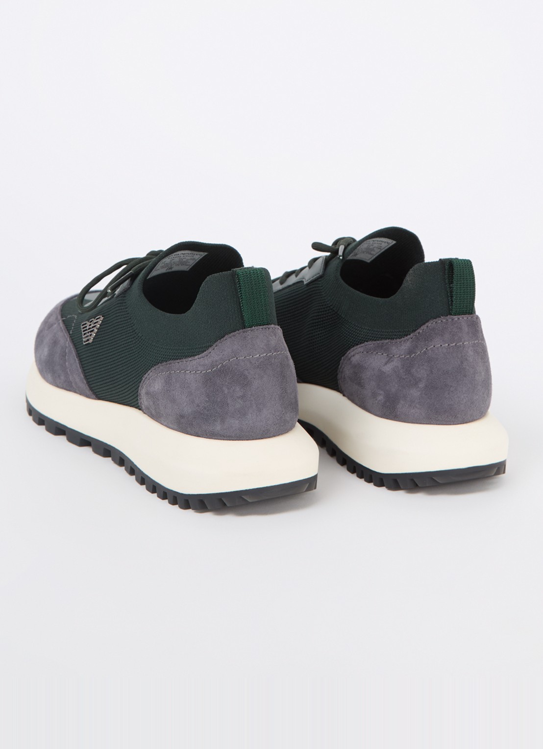 Armani Sneaker van mesh met suède details - achterkant 2 groen