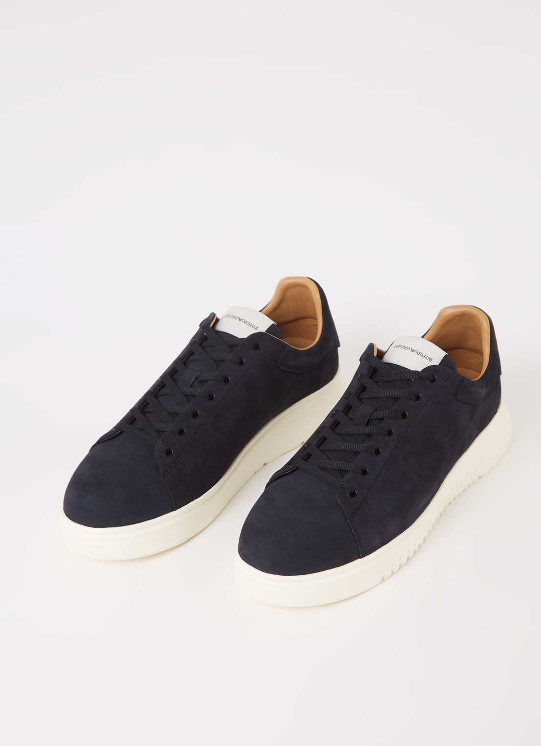 Armani Sneaker van nubuck - detail zwart