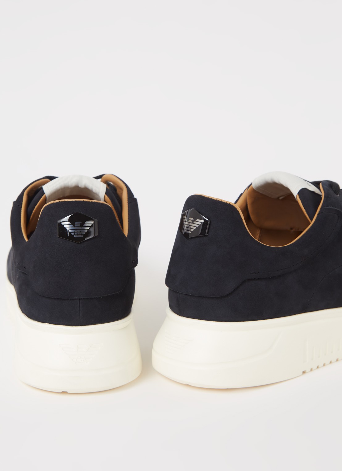 Armani Sneaker van nubuck - detail 2 zwart