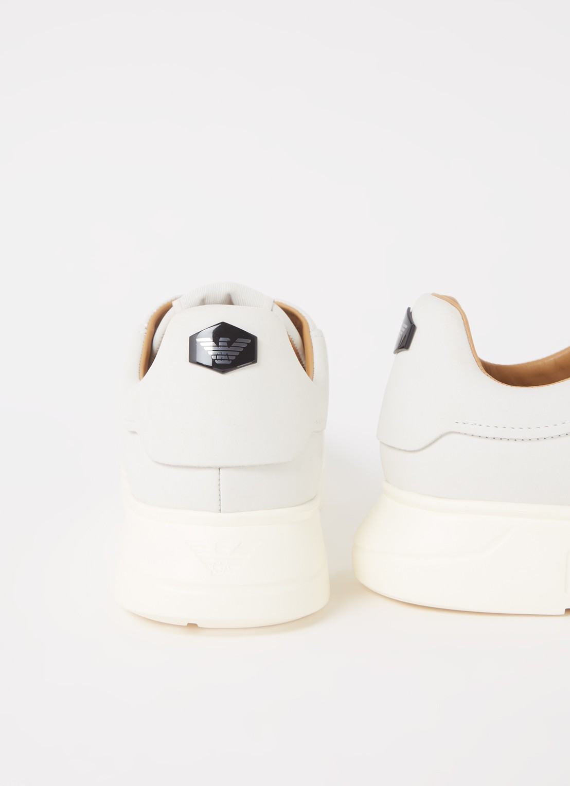 Armani Sneaker van nubuck - detail 3 lichtgrijs