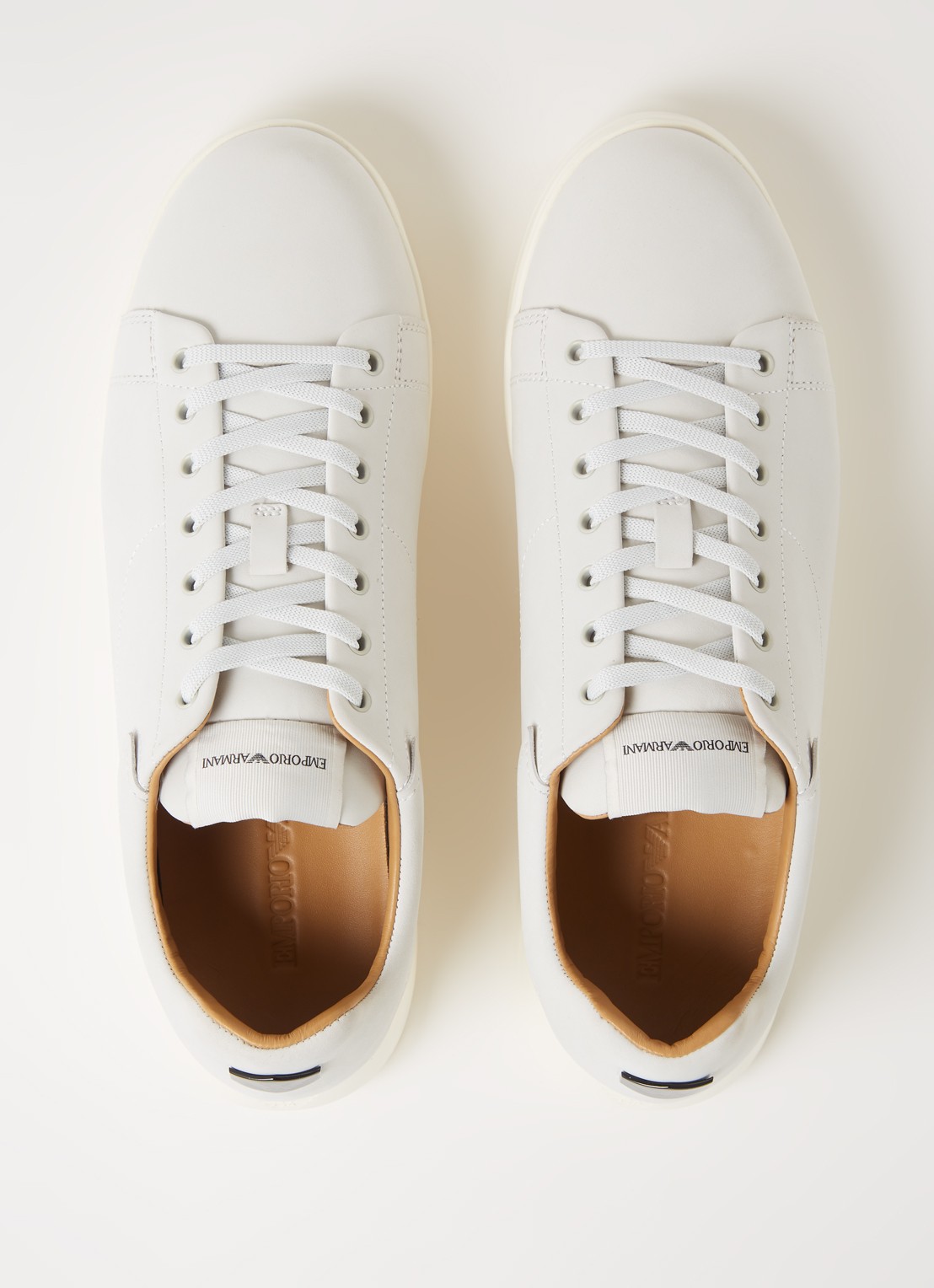 Armani Sneaker van nubuck - detail 4 lichtgrijs