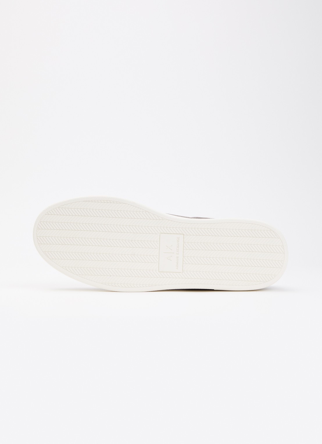Armani Sneaker van suède met logo - detail 5 middengrijs