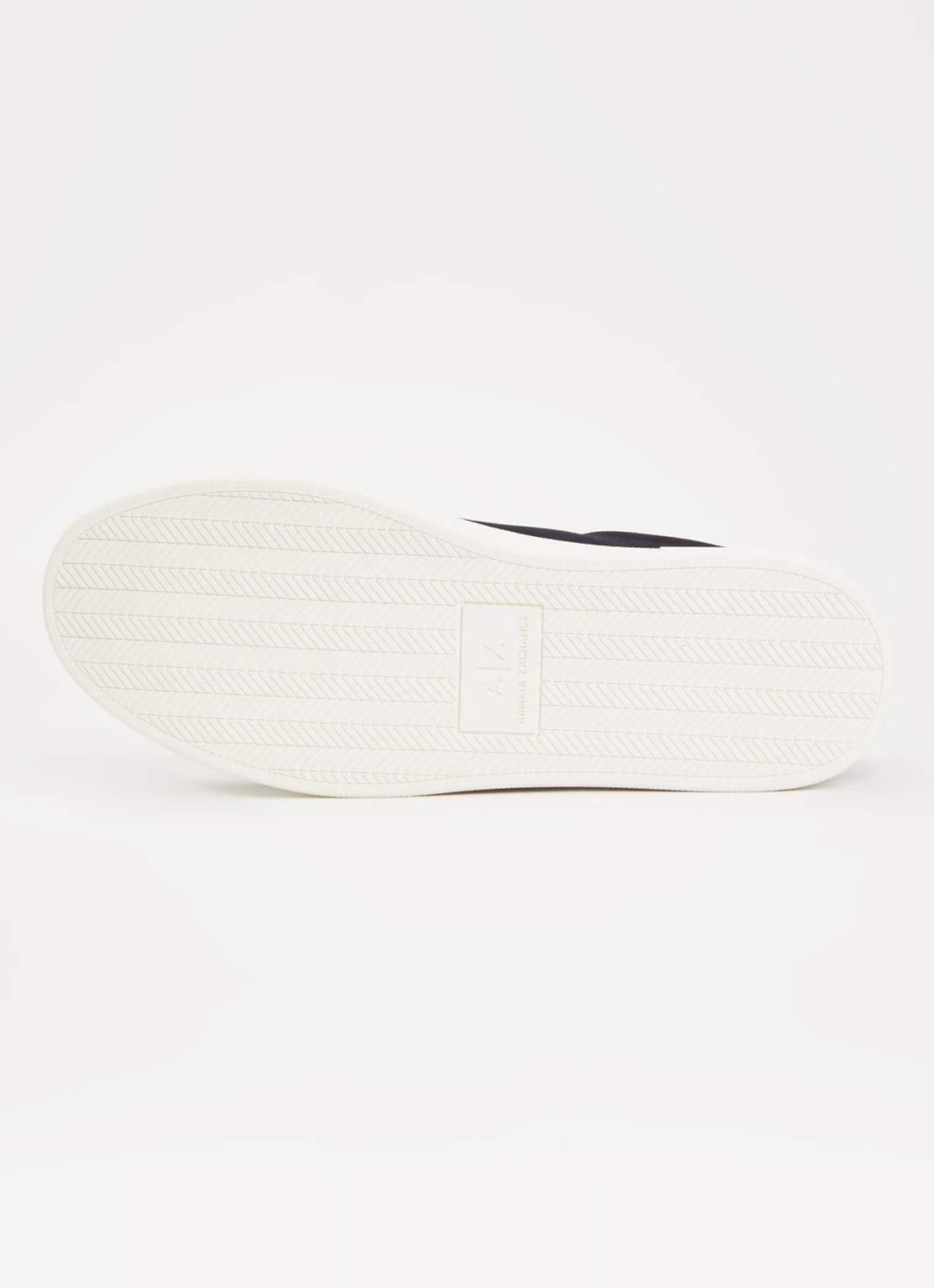 Armani Sneaker van suède met logo - detail 3 donkerblauw