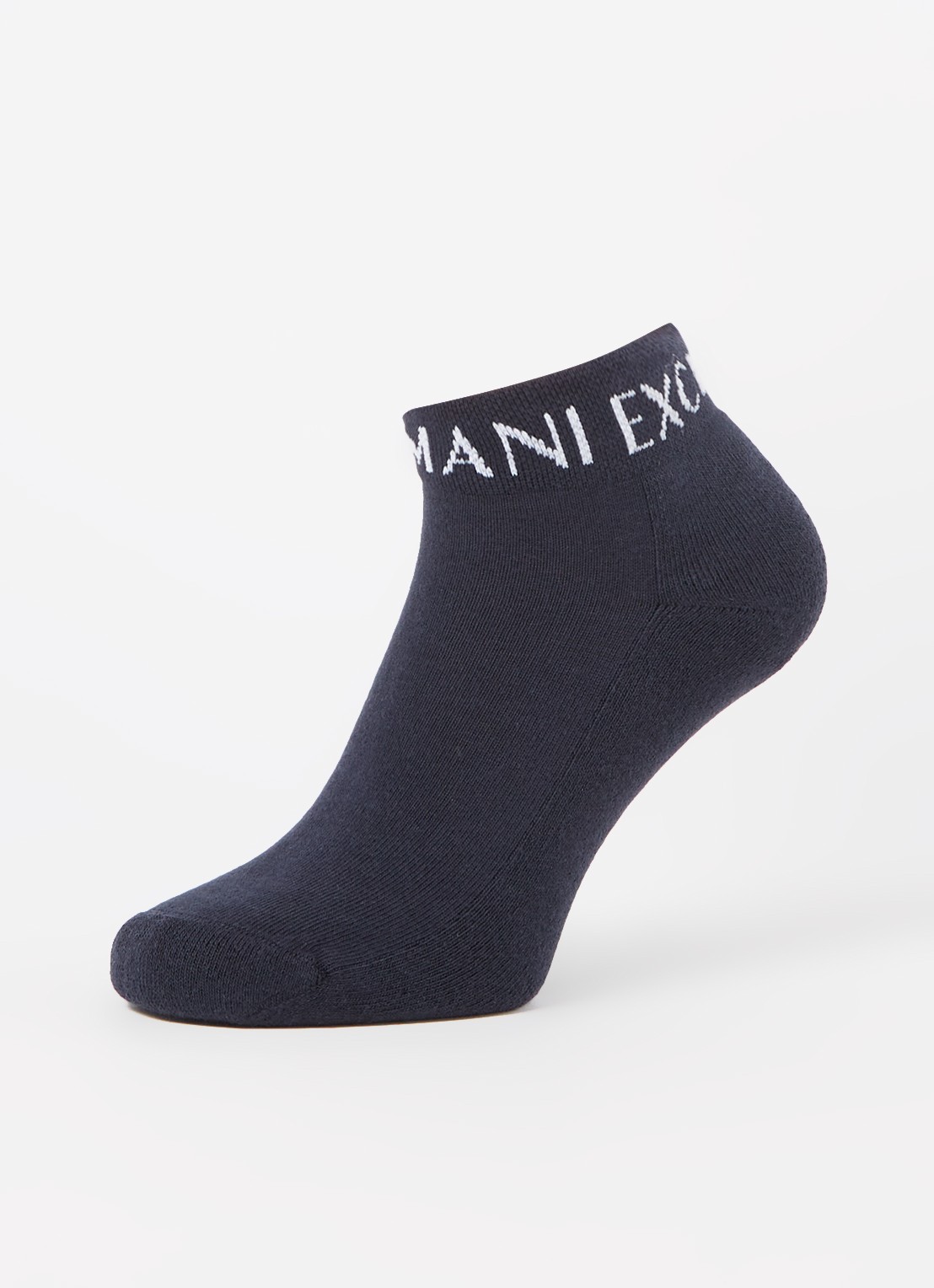 Armani Sneakersokken met logo in 2-pack - detail 3 donkerblauw