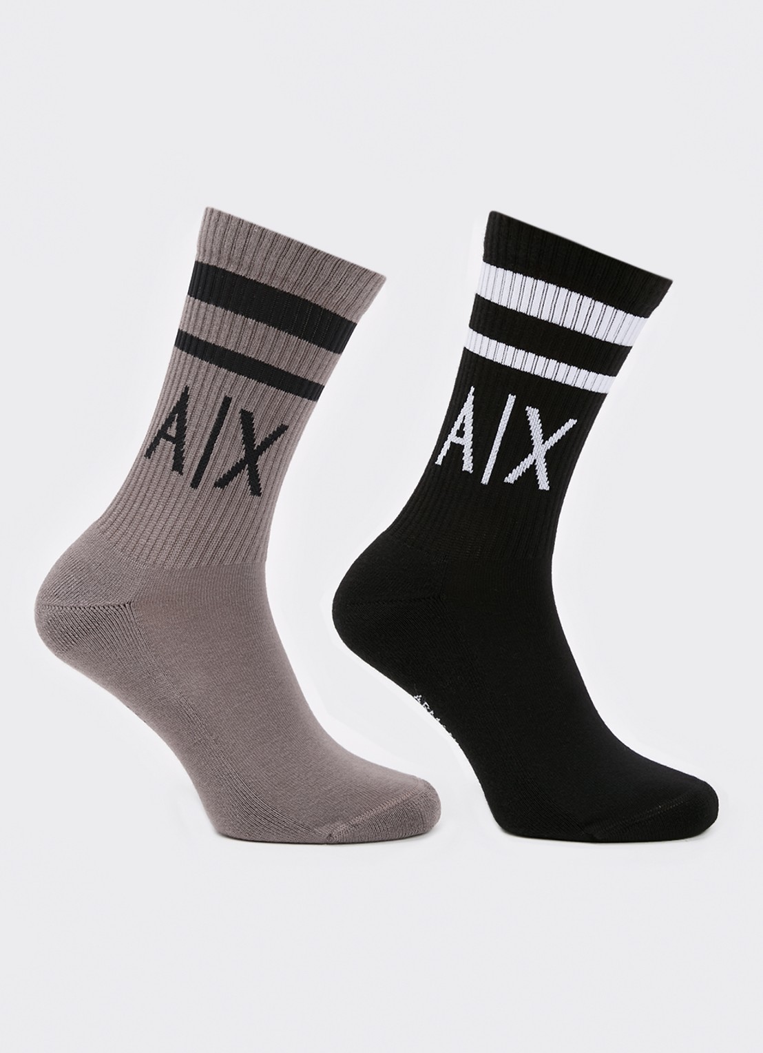 Armani Sokken met logoprint in 2-pack - voorkant 2 zand