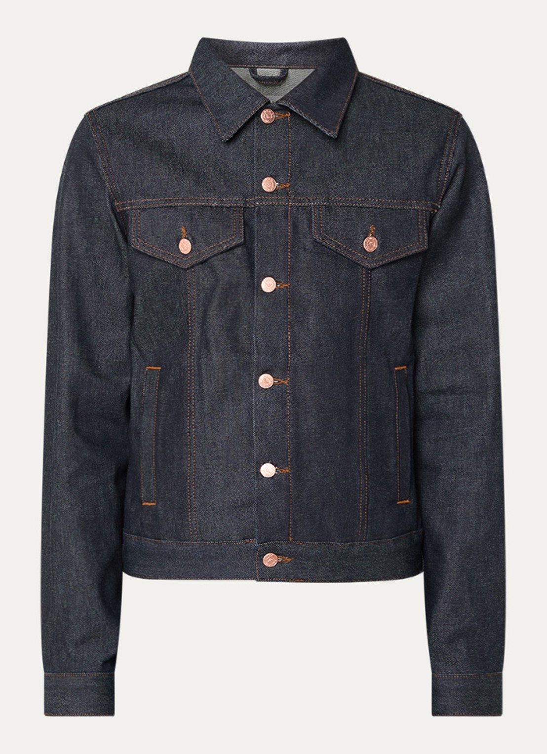 Armani Spijkerjas met borst- en steekzakken - voorkant 2 indigo