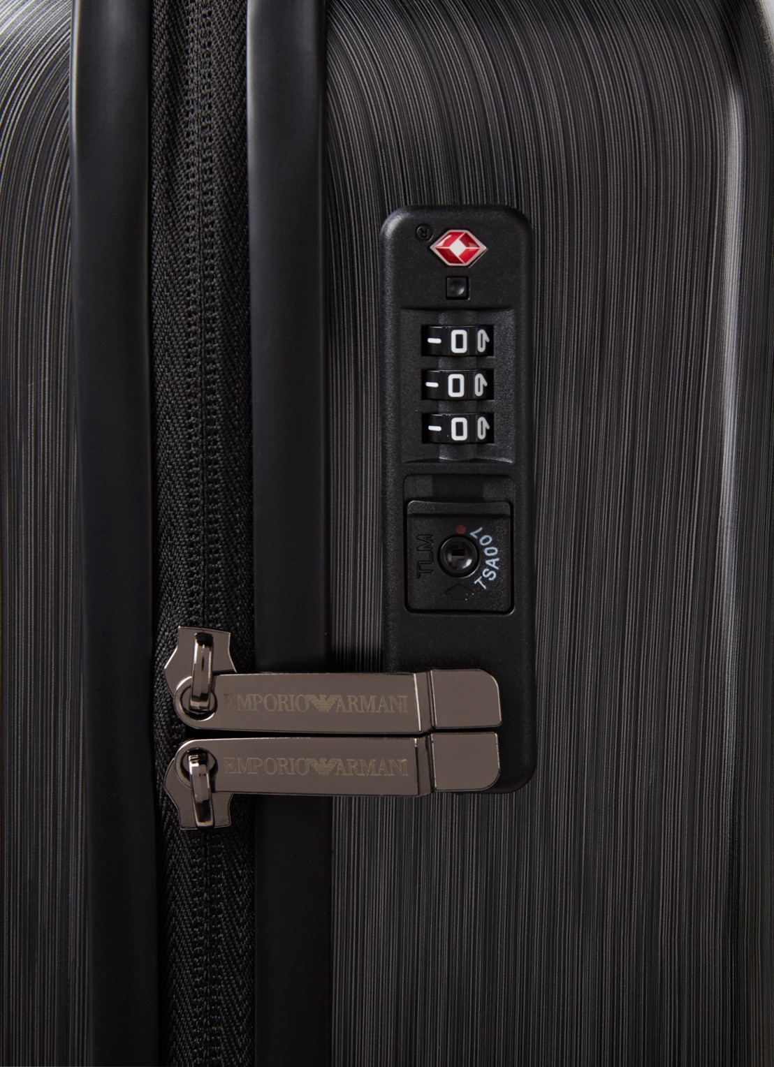Armani Spinner 55 cm - detail 5 donkergrijs