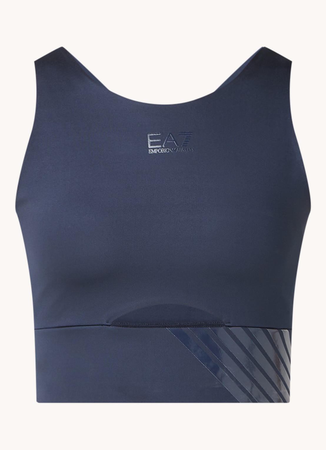 Armani Sport bh met light support en logo - voorkant donkerblauw