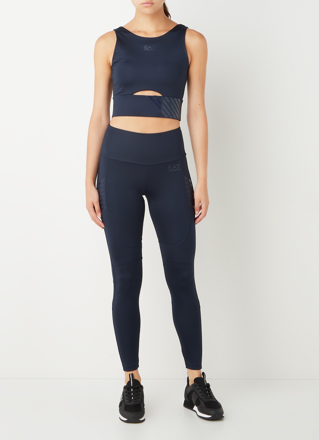 Armani Sport bh met light support en logo - voorkant 2 donkerblauw