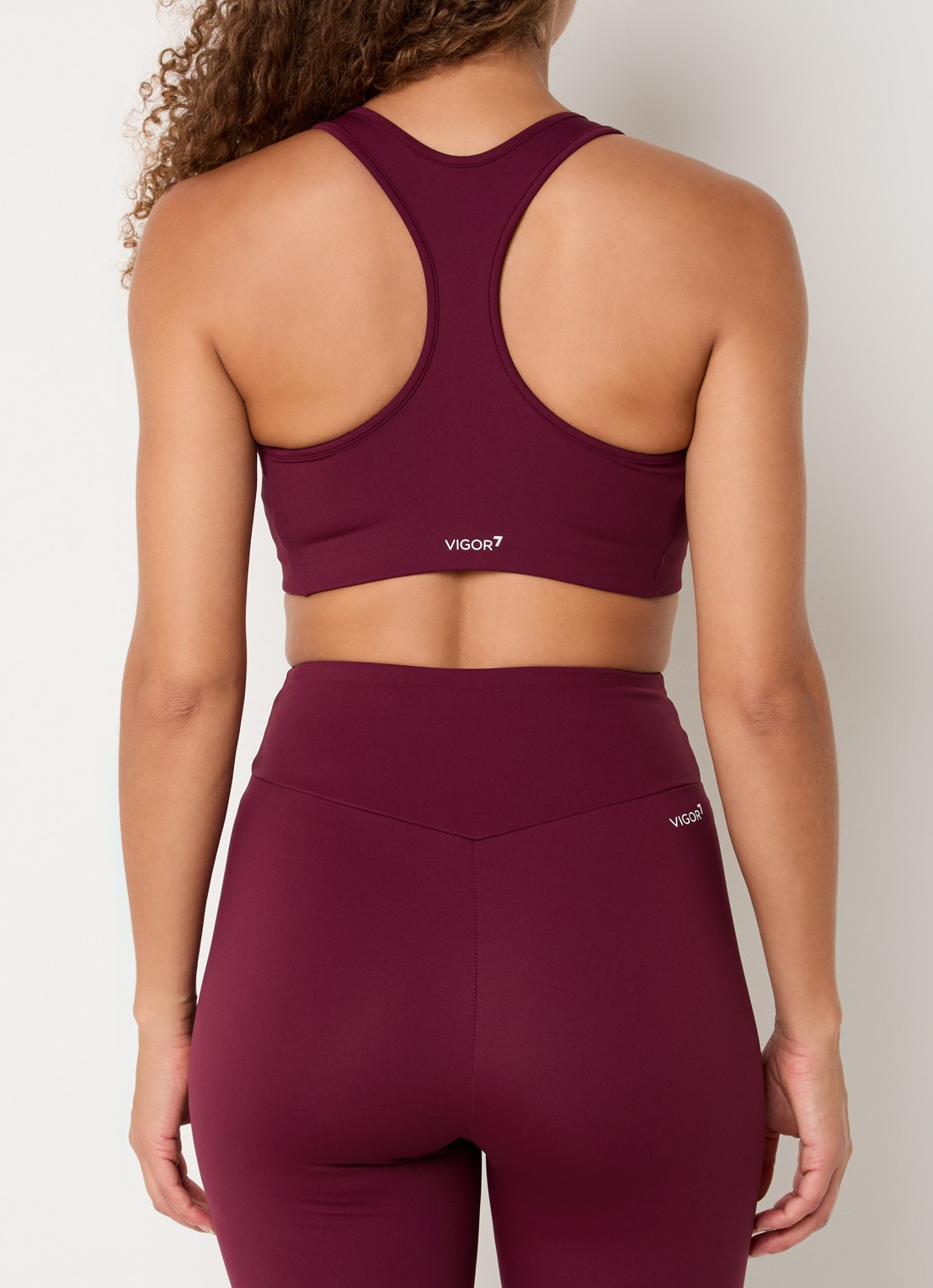 Armani Sport bh met medium support en logo - achterkant 2 bordeauxrood