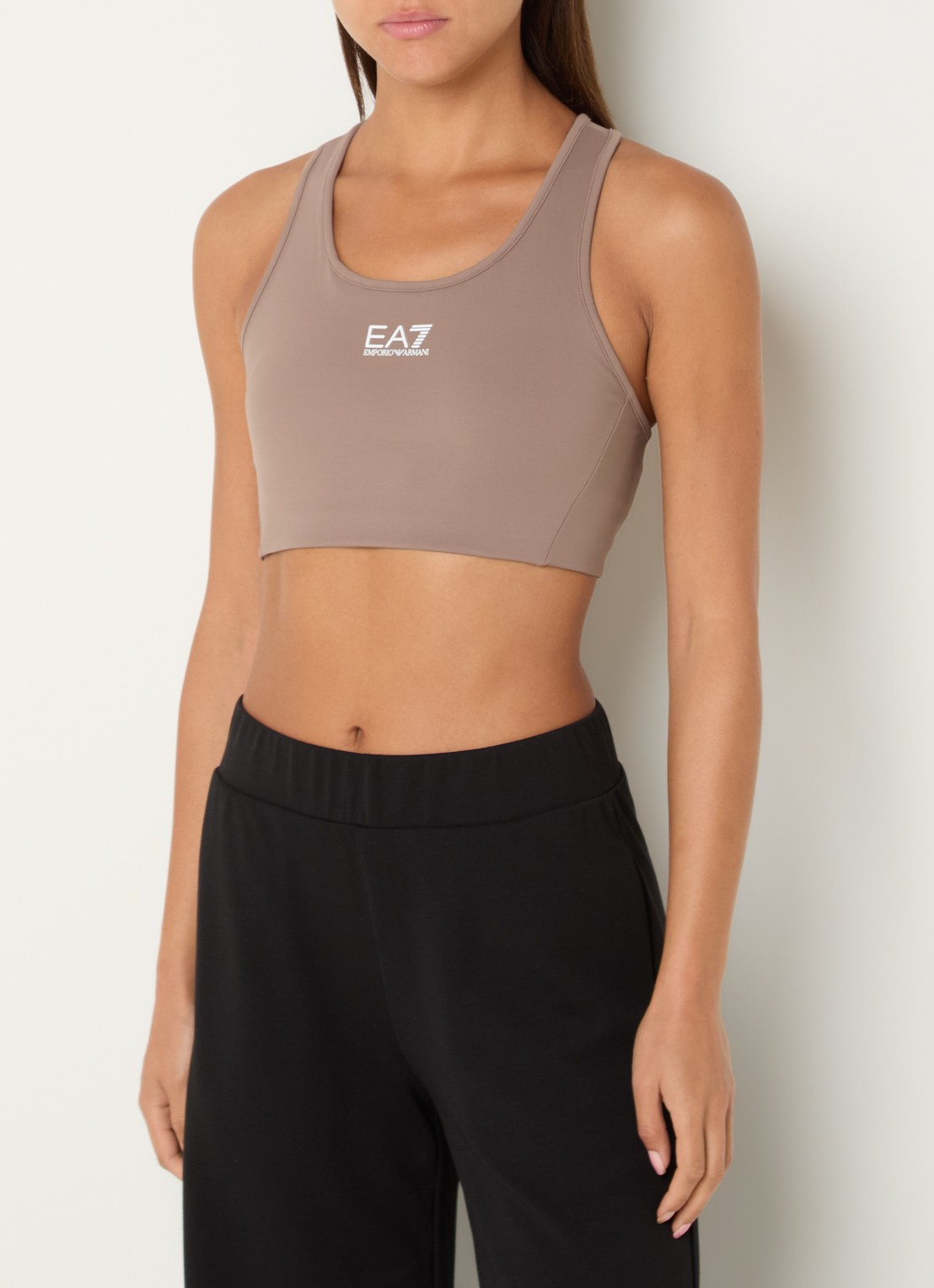 Armani Sport bh met medium support en logo - detail 4 taupe