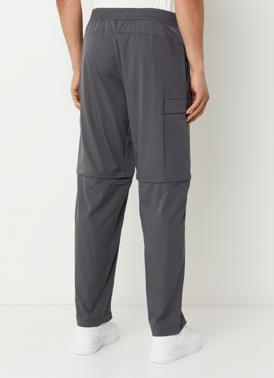 Armani Straight fit broek met logo en steekzakken - achterkant antraciet