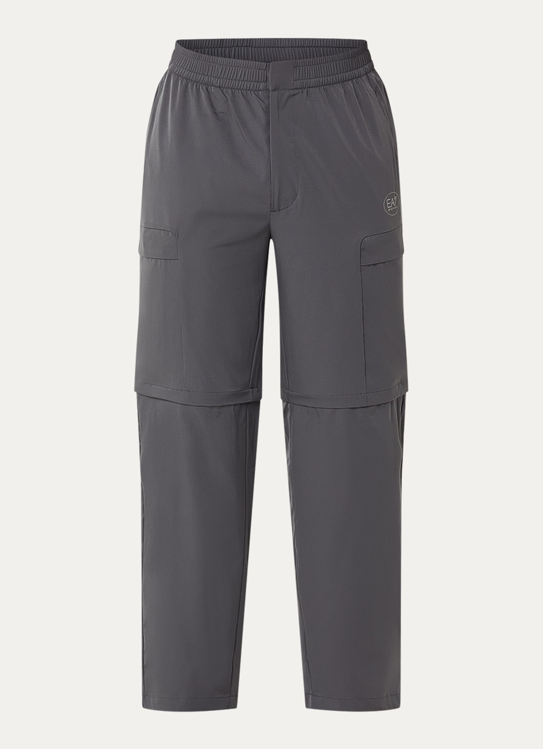 Armani Straight fit broek met logo en steekzakken - voorkant 2 antraciet