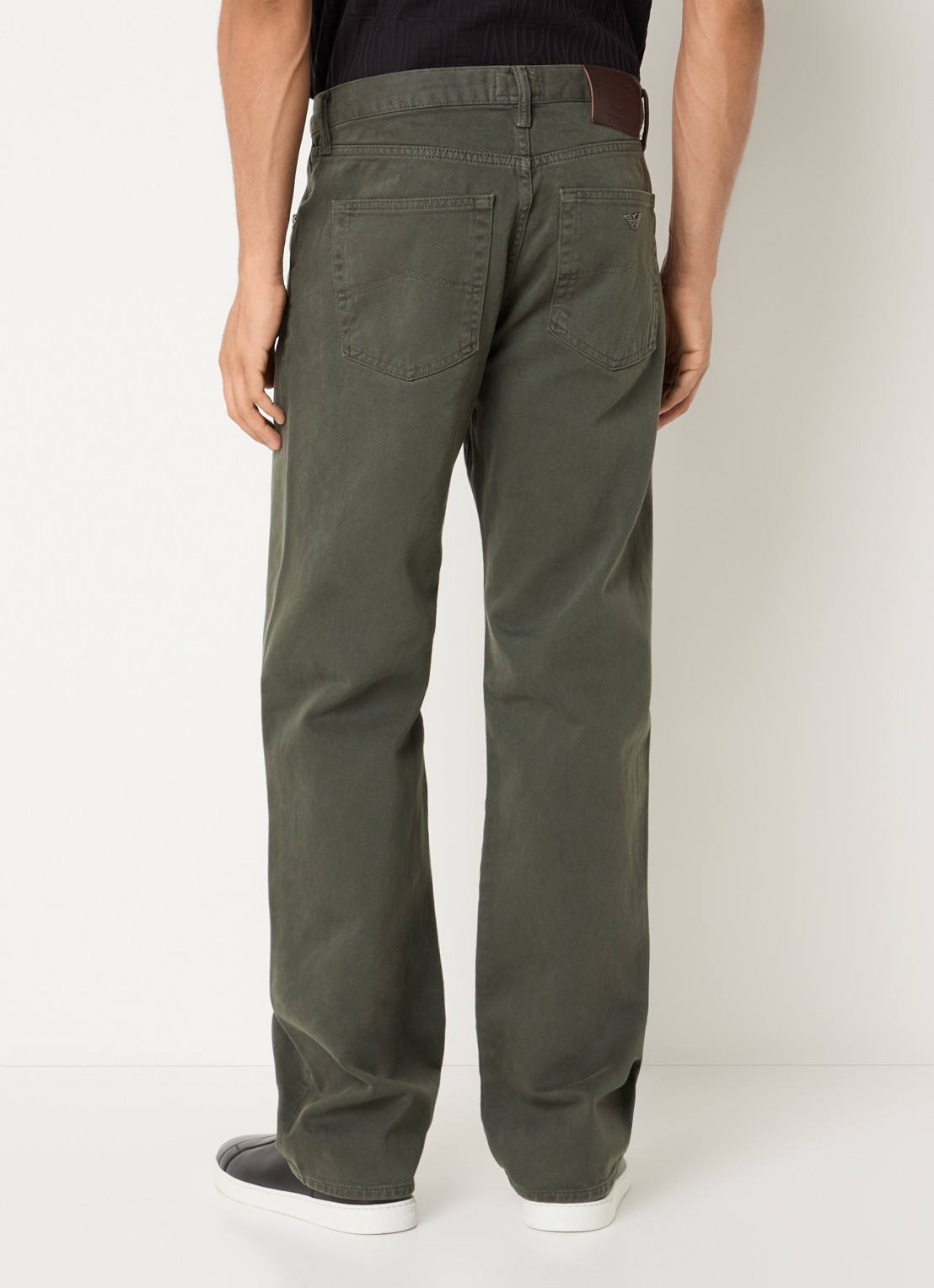 Armani Straight fit broek met steekzakken - achterkant 5 groen