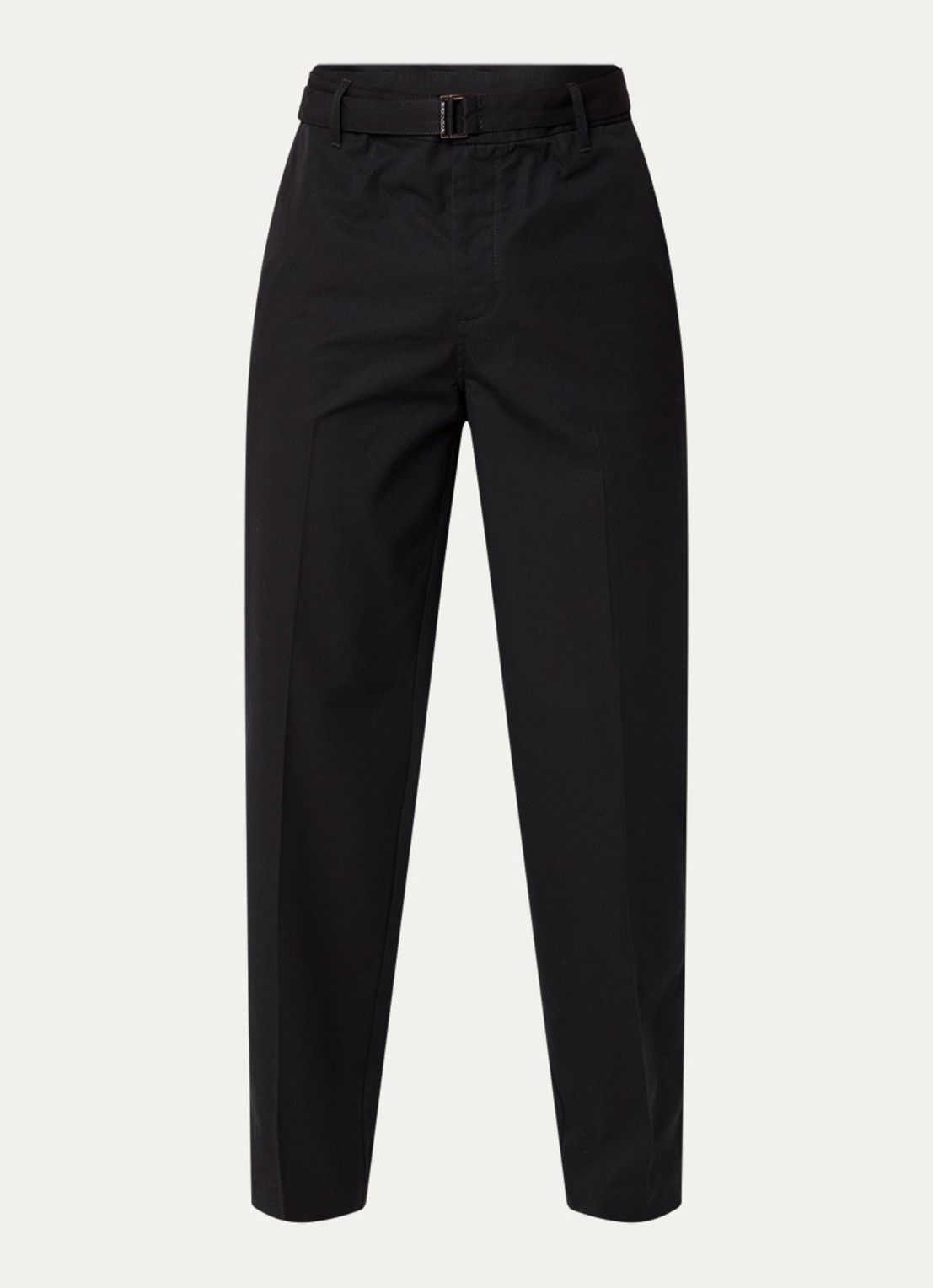 Armani Straight fit chino met ceintuur en steekzakken - voorkant zwart