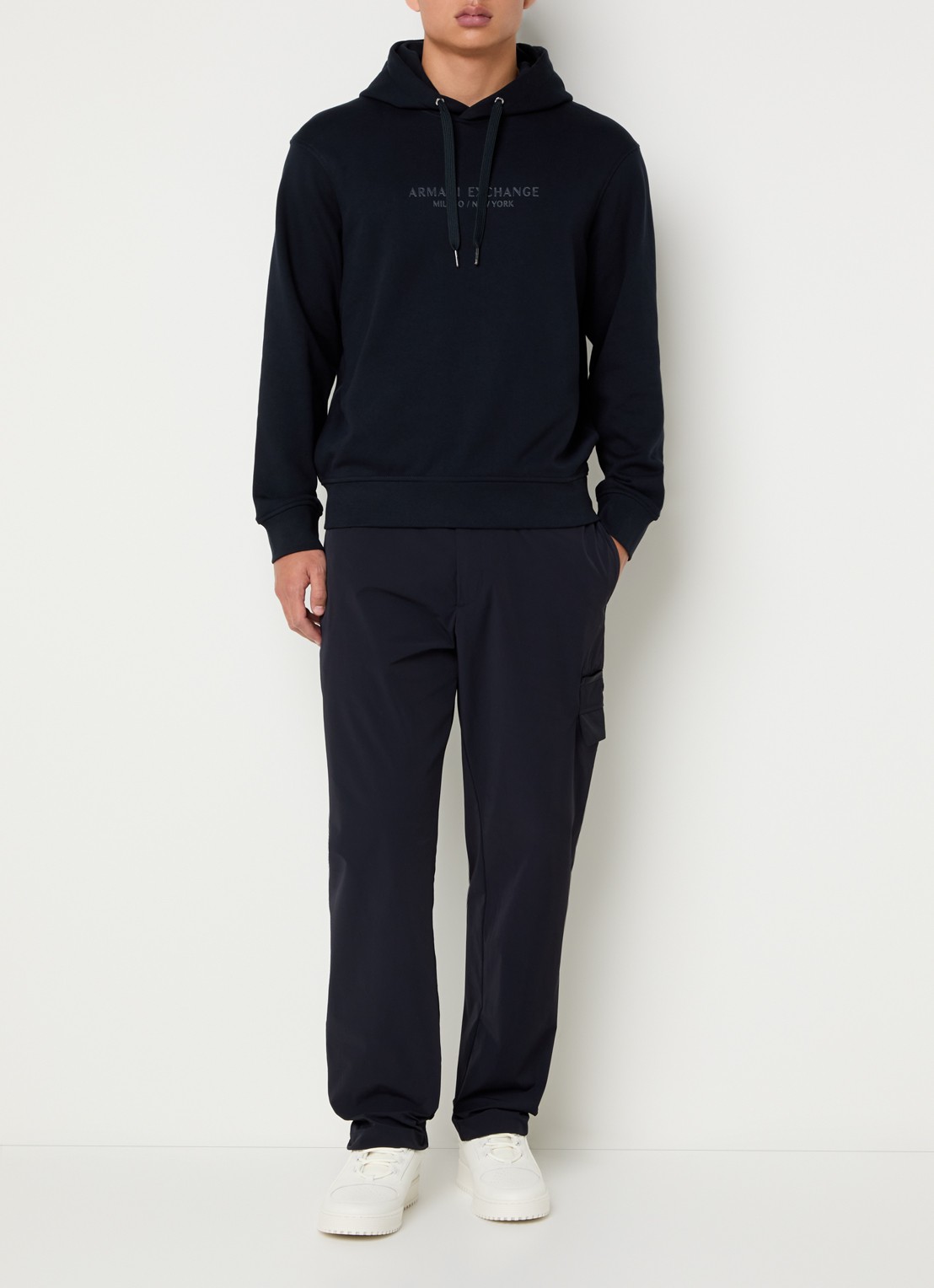 Armani Straight fit chino met steekzakken - voorkant 3 donkerblauw