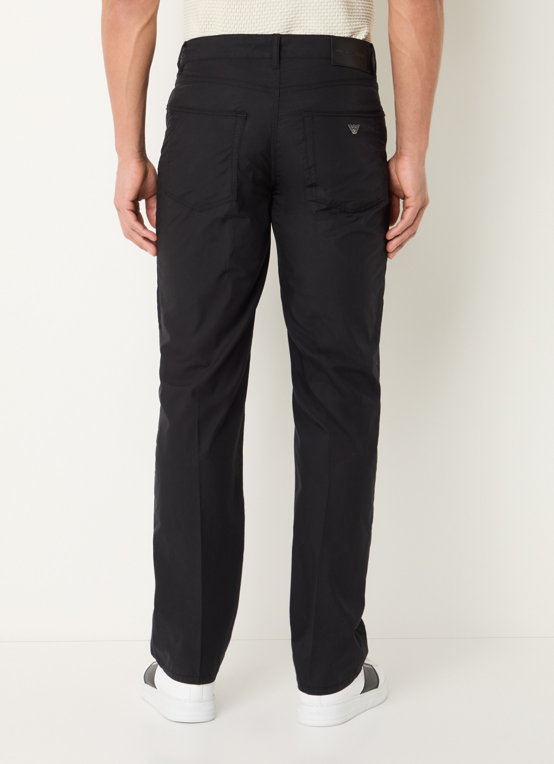Armani Straight fit chino met steekzakken - achterkant zwart