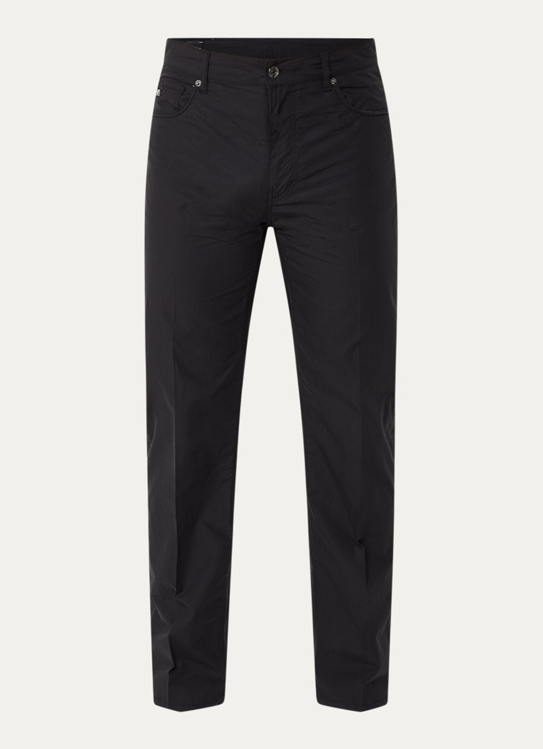 Armani Straight fit chino met steekzakken - voorkant 2 zwart
