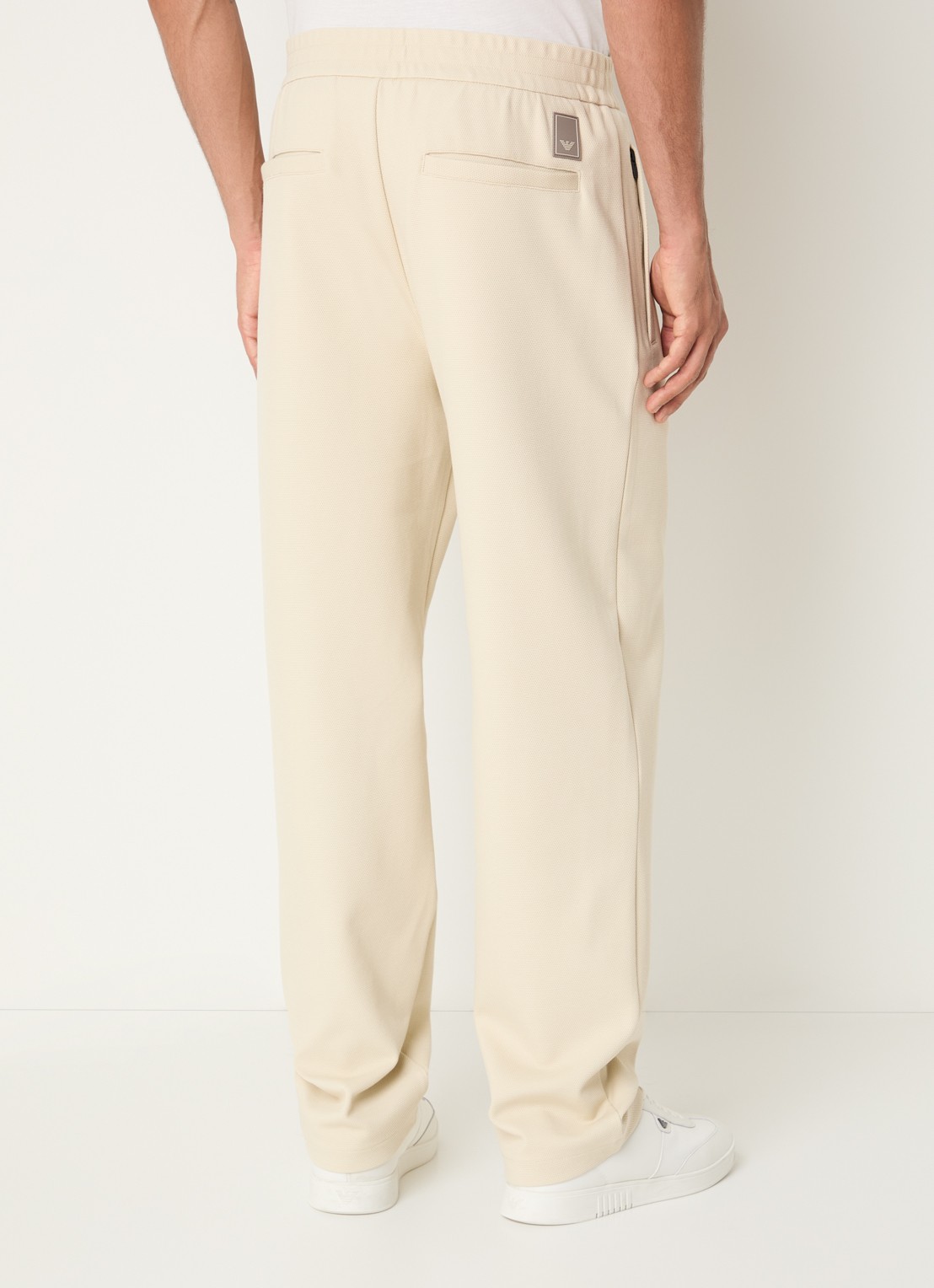Armani Straight fit chino met steekzakken - achterkant ivoor