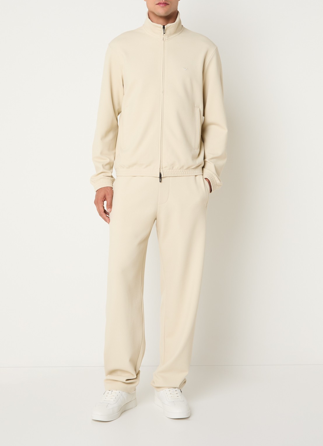 Armani Straight fit chino met steekzakken - voorkant 5 ivoor