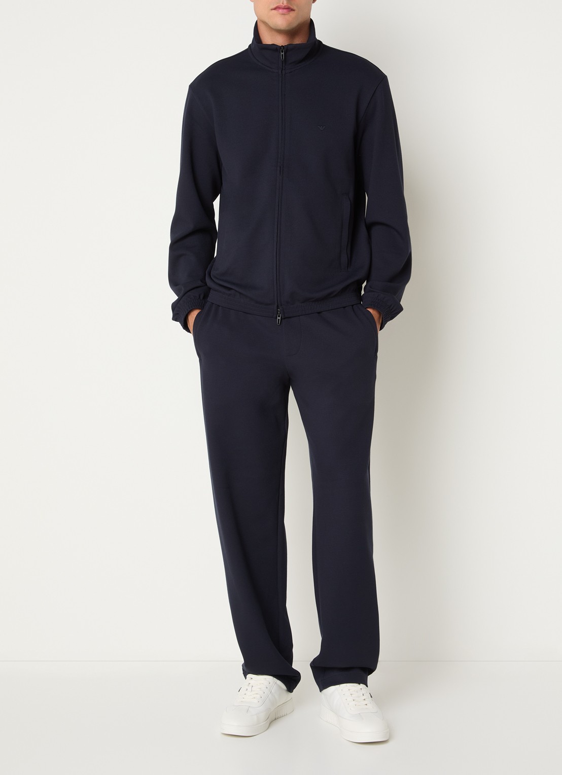 Armani Straight fit chino met steekzakken - voorkant 3 donkerblauw