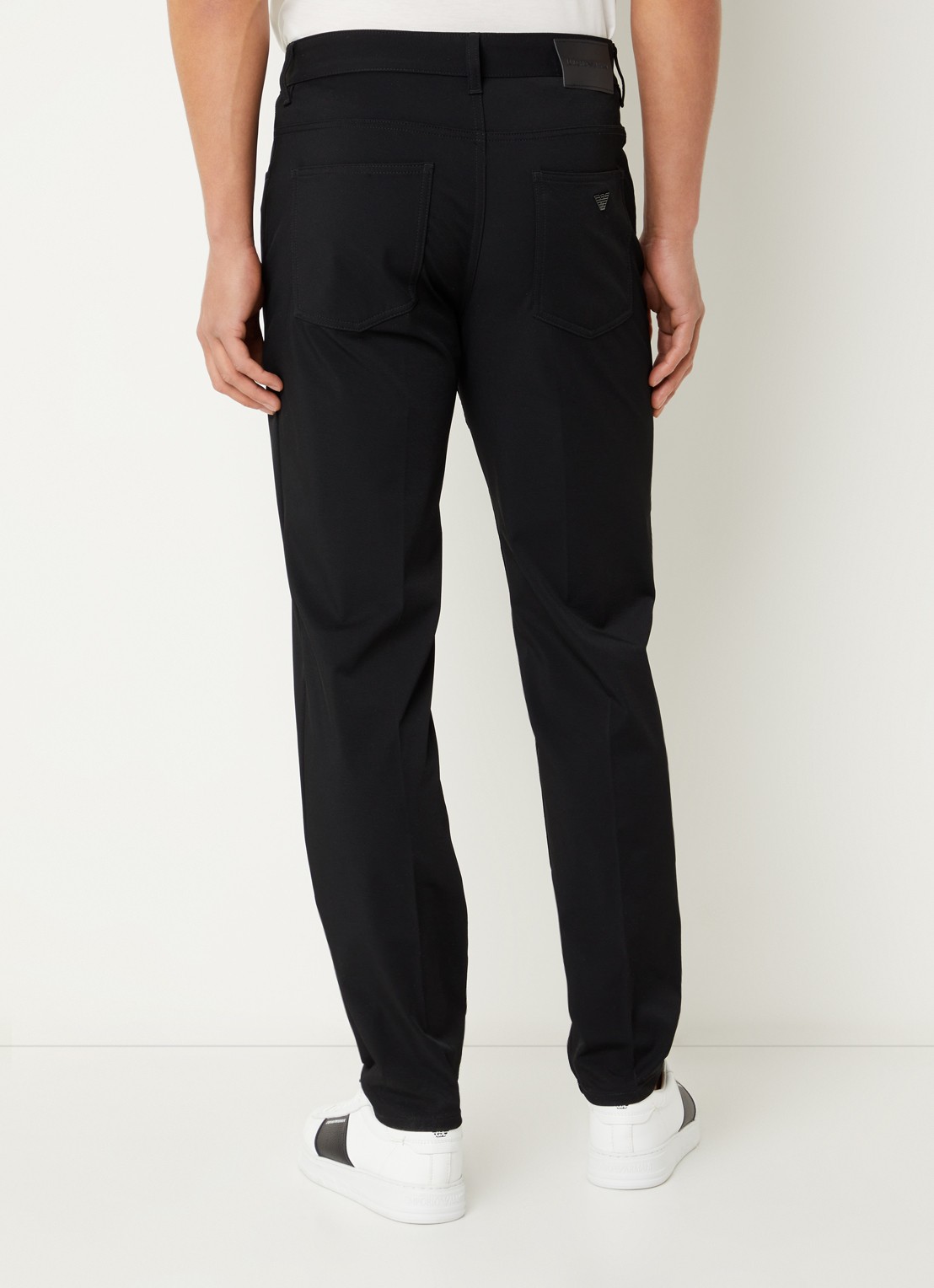 Armani Straight fit chino met steekzakken - achterkant zwart