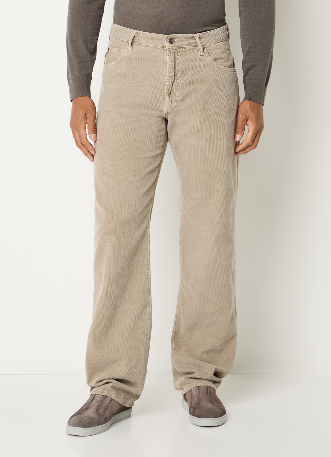 Armani Straight fit chino van corduroy  - detail 3 beige