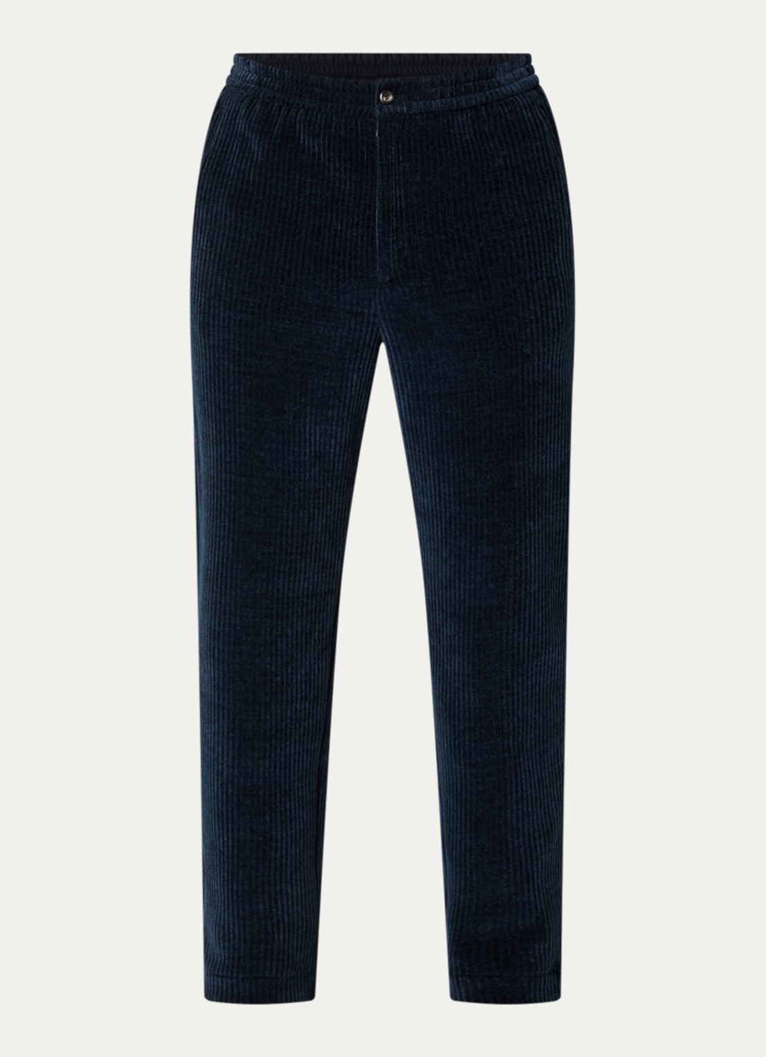 Armani Straight fit chino van corduroy - voorkant 4 donkerblauw