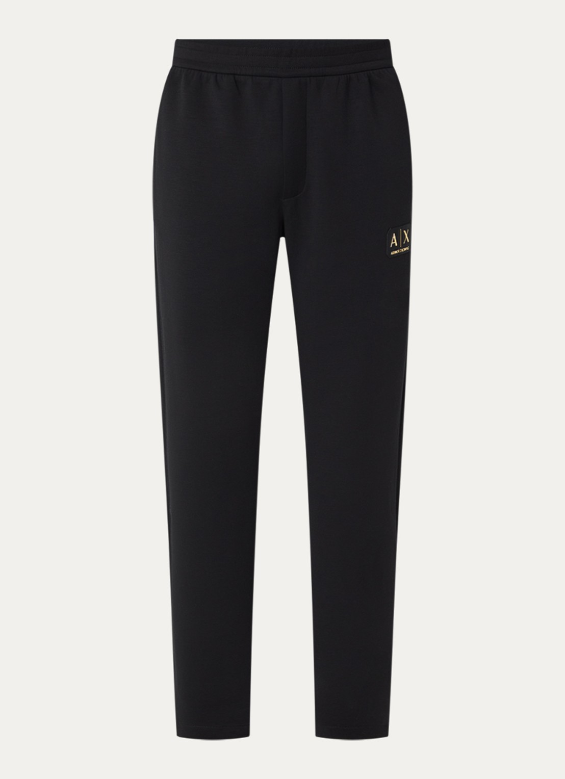 Armani Straight fit joggingbroek met logo - voorkant zwart