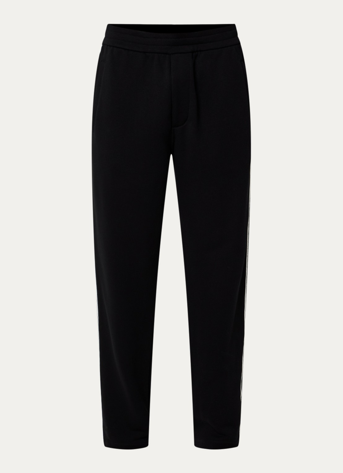Armani Straight fit joggingbroek met logoborduring en steekzakken - voorkant 4 zwart
