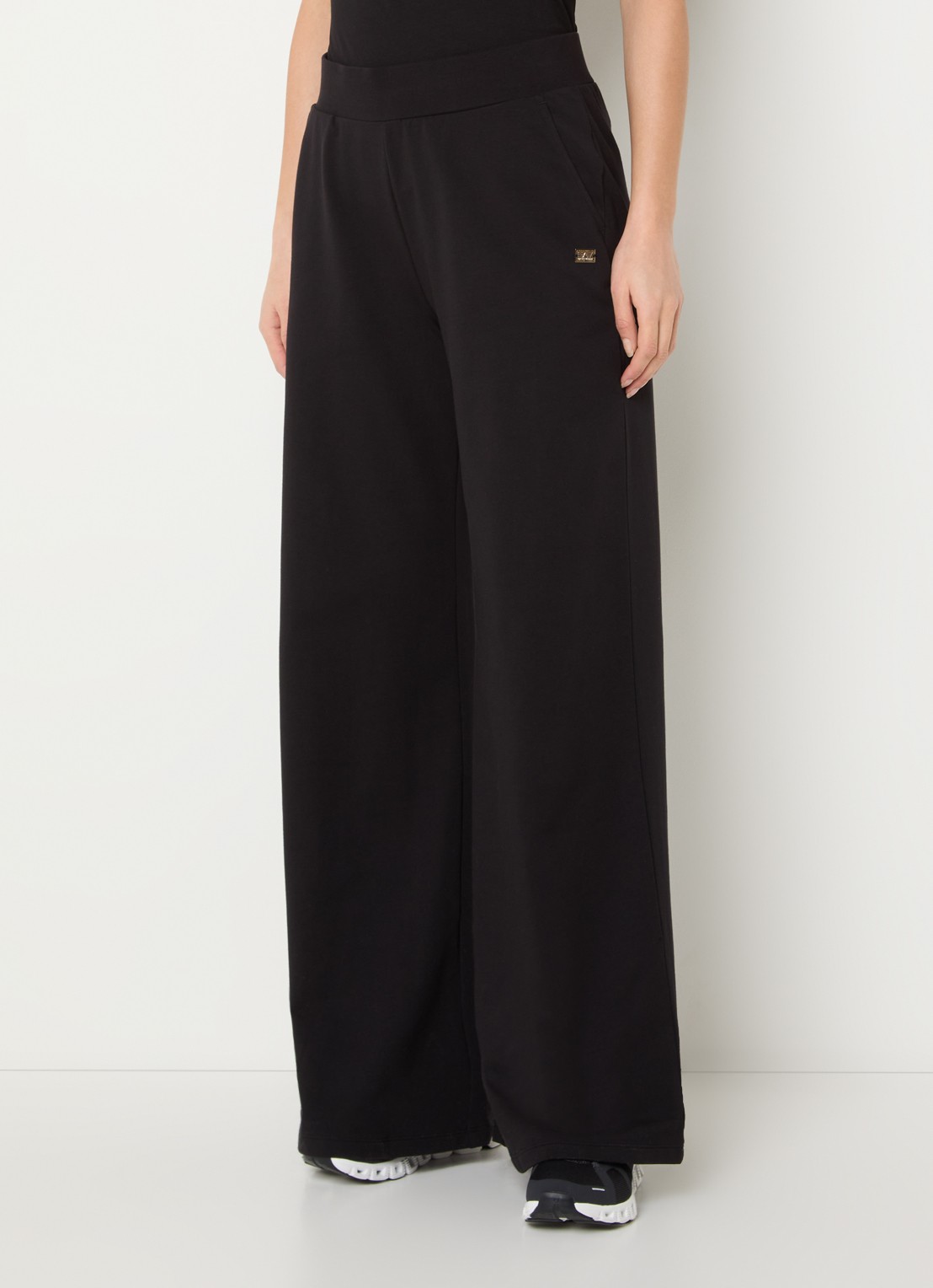 Armani Straight fit joggingbroek met steekzakken - detail 4 zwart