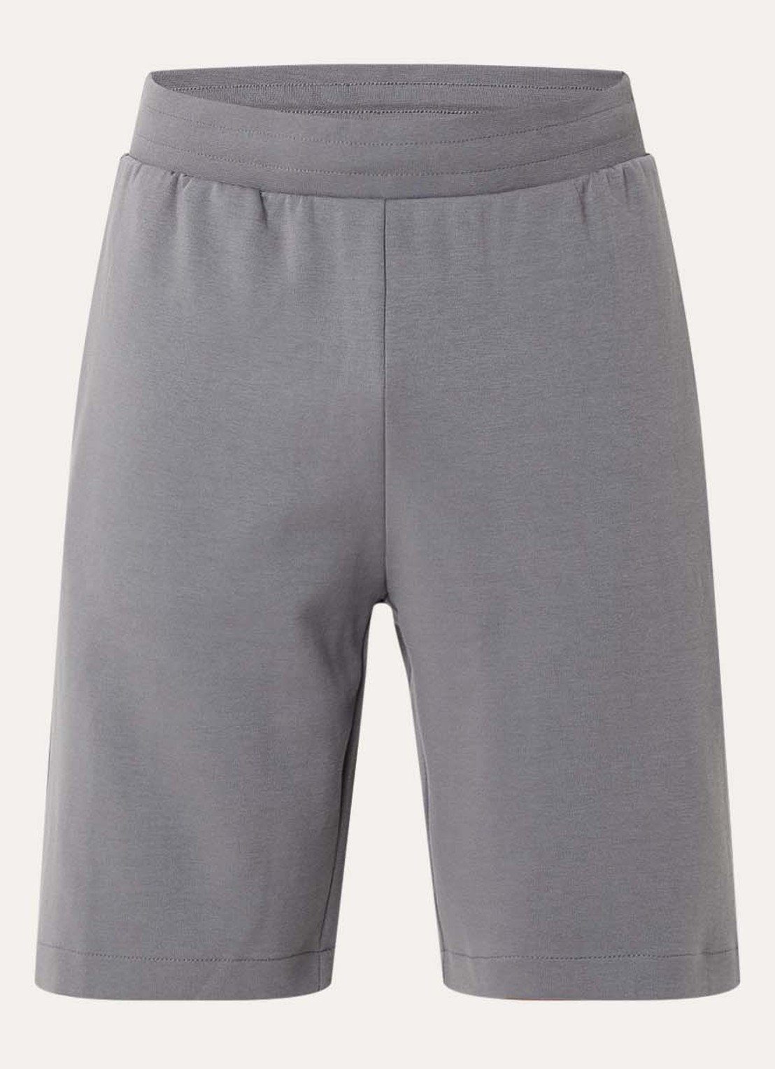Armani Straight fit korte broek met logo - voorkant 2 creme