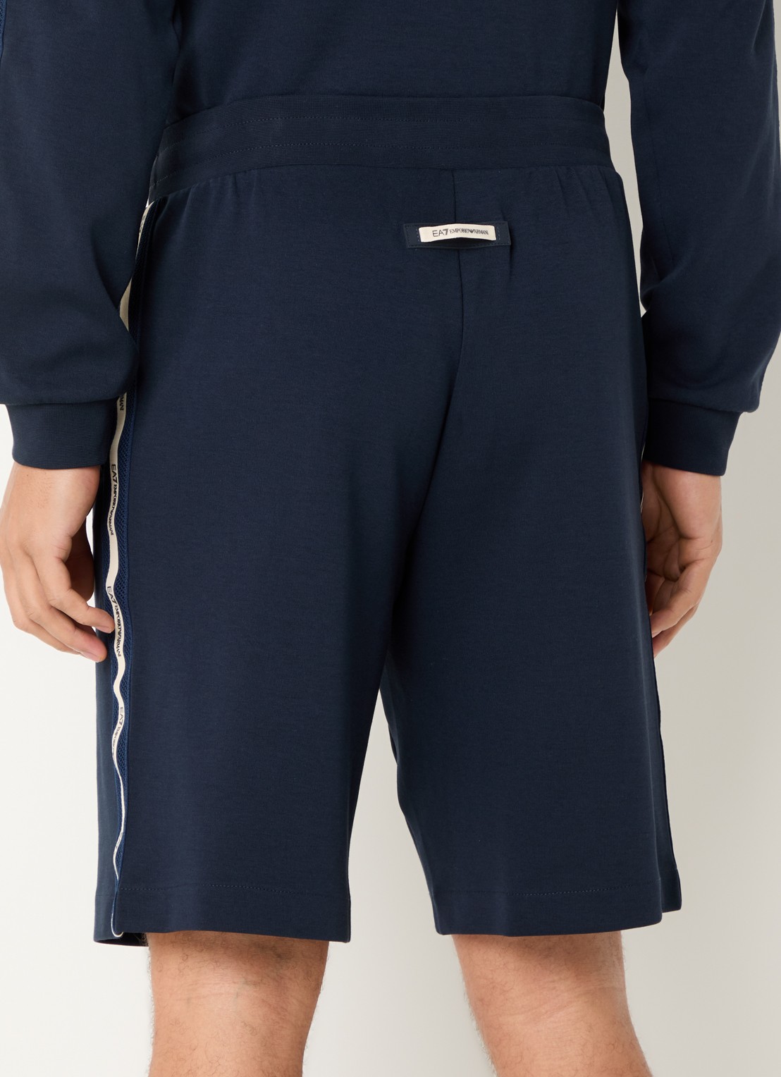 Armani Straight fit korte broek met logo - achterkant 4 armani blue / blauw